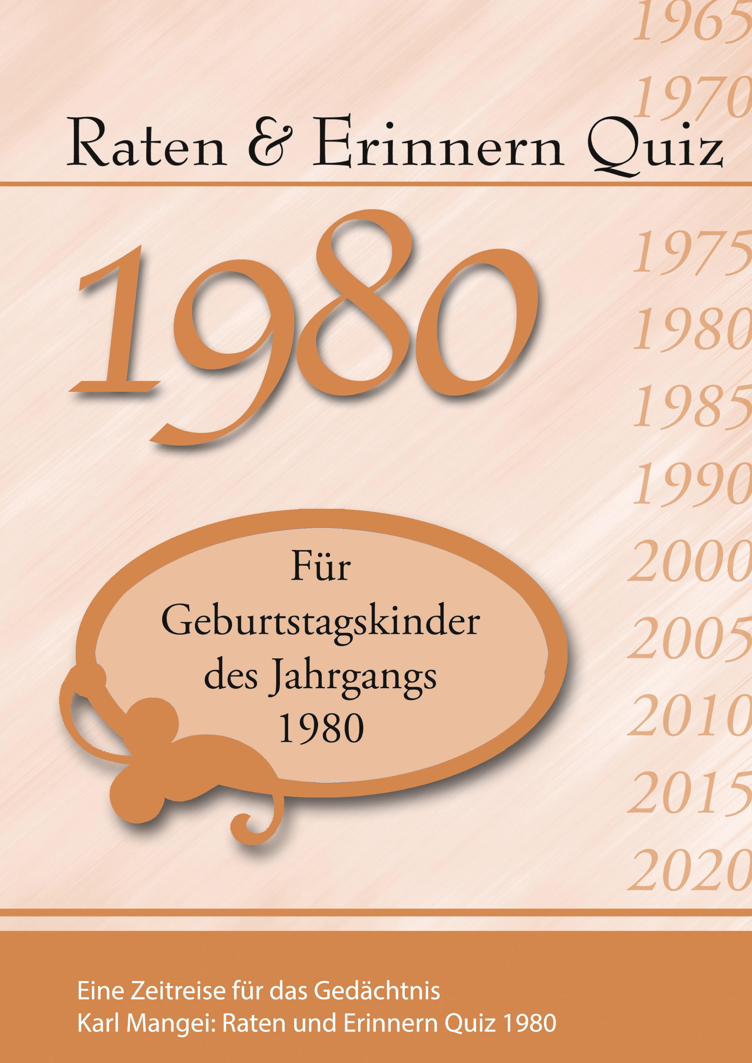 Vorderes Coverbild Raten und Erinnern Quiz 1980