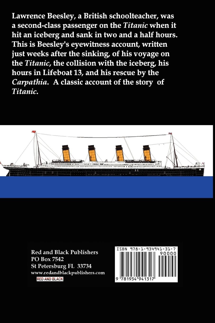 Rückseitencover The Loss of the SS Titanic; Its Story and Its Lessons