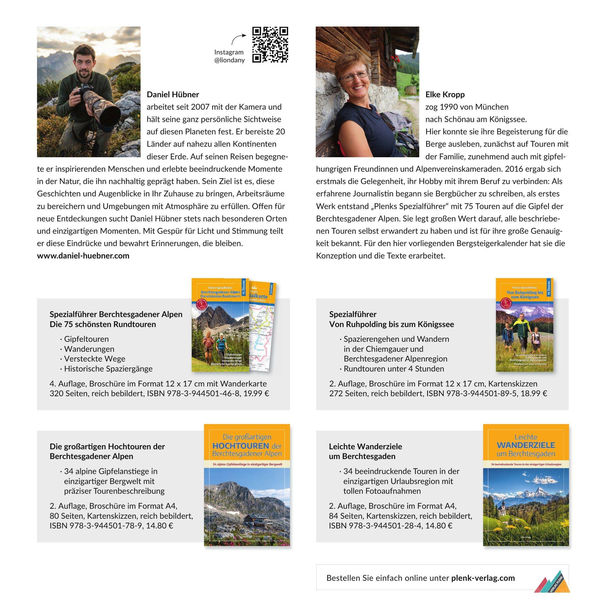 Beispielinhalt (Bild) Berchtesgadener Bergsteigerkalender 2027