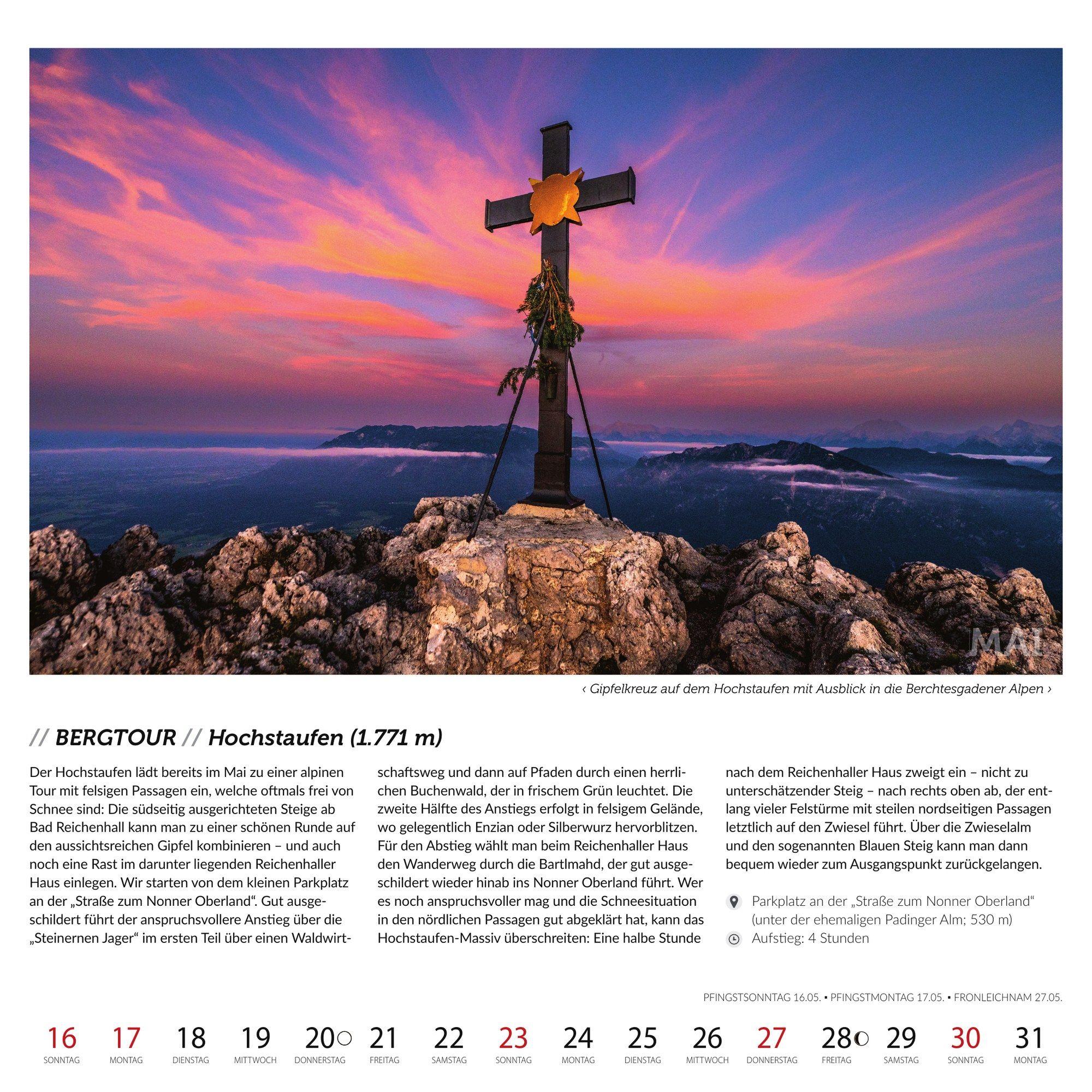 Beispielinhalt (Bild) Berchtesgadener Bergsteigerkalender 2027