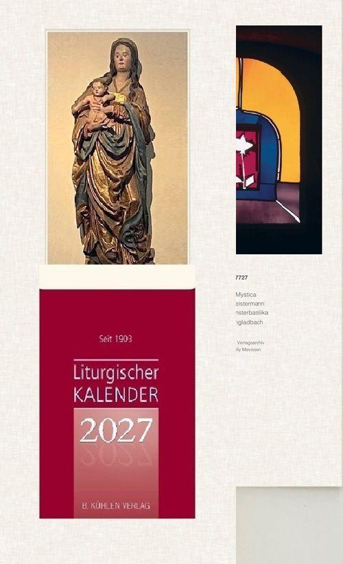 Vorderes Coverbild Liturgischer Kalender 2027 Großdruckausgabe mit beidseitig bebilderter Rückwand