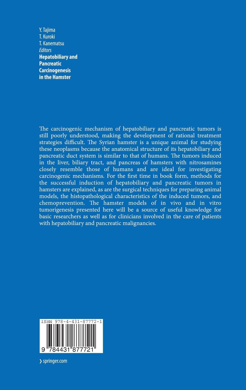 Rückseitencover Hepatobiliary and Pancreatic Carcinogenesis in the Hamster