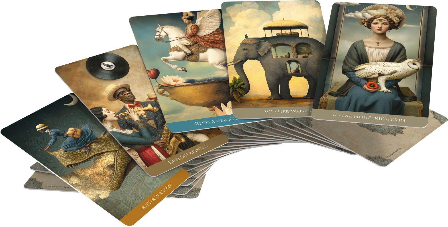 Beispielinhalt (Bild) Christephania Tarot - 78 farbige Karten und ein 176-seitiges Booklet mit Deutungen und Legungen