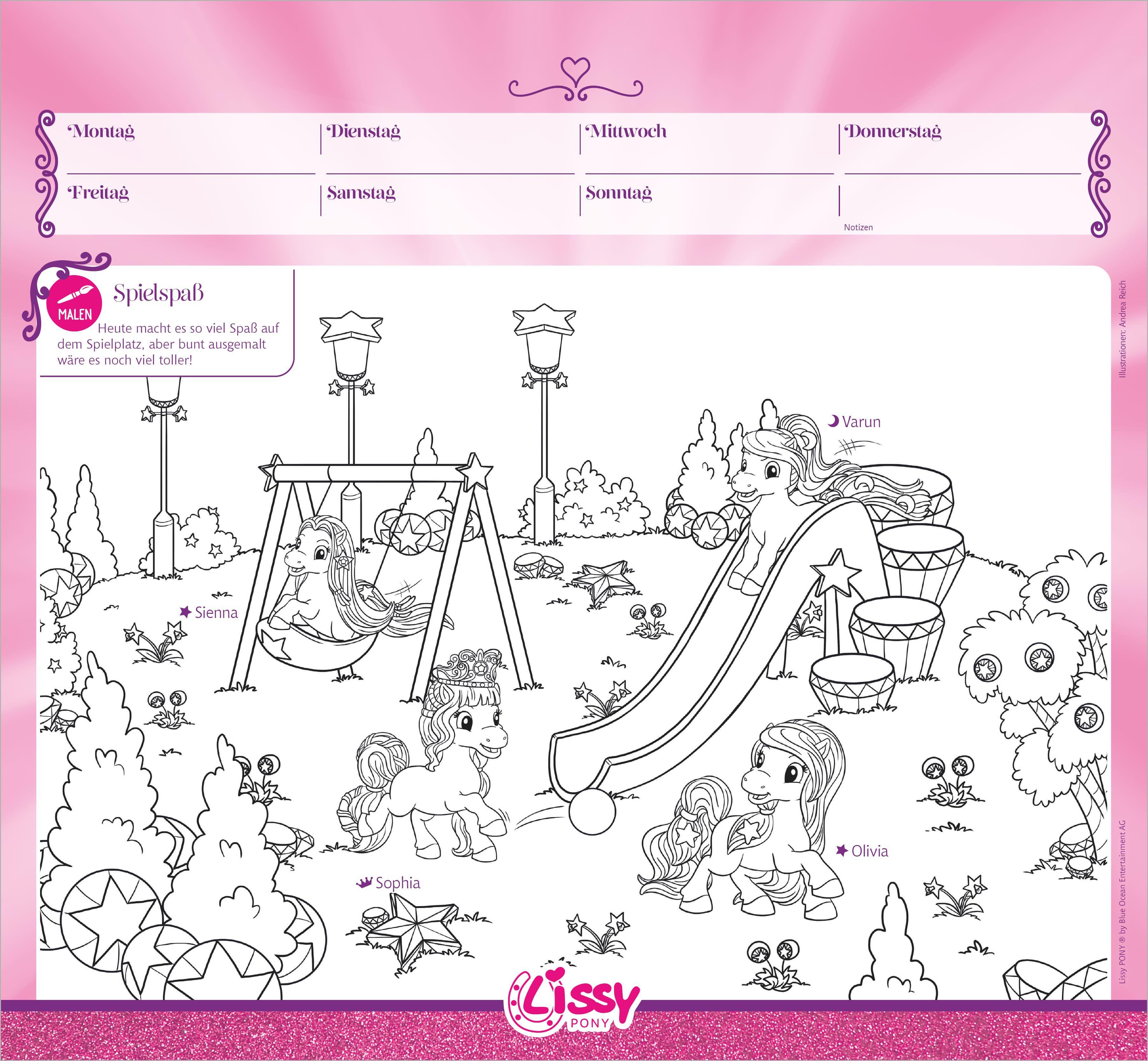 Beispielinhalt (Bild) Lissy PONY Kalender