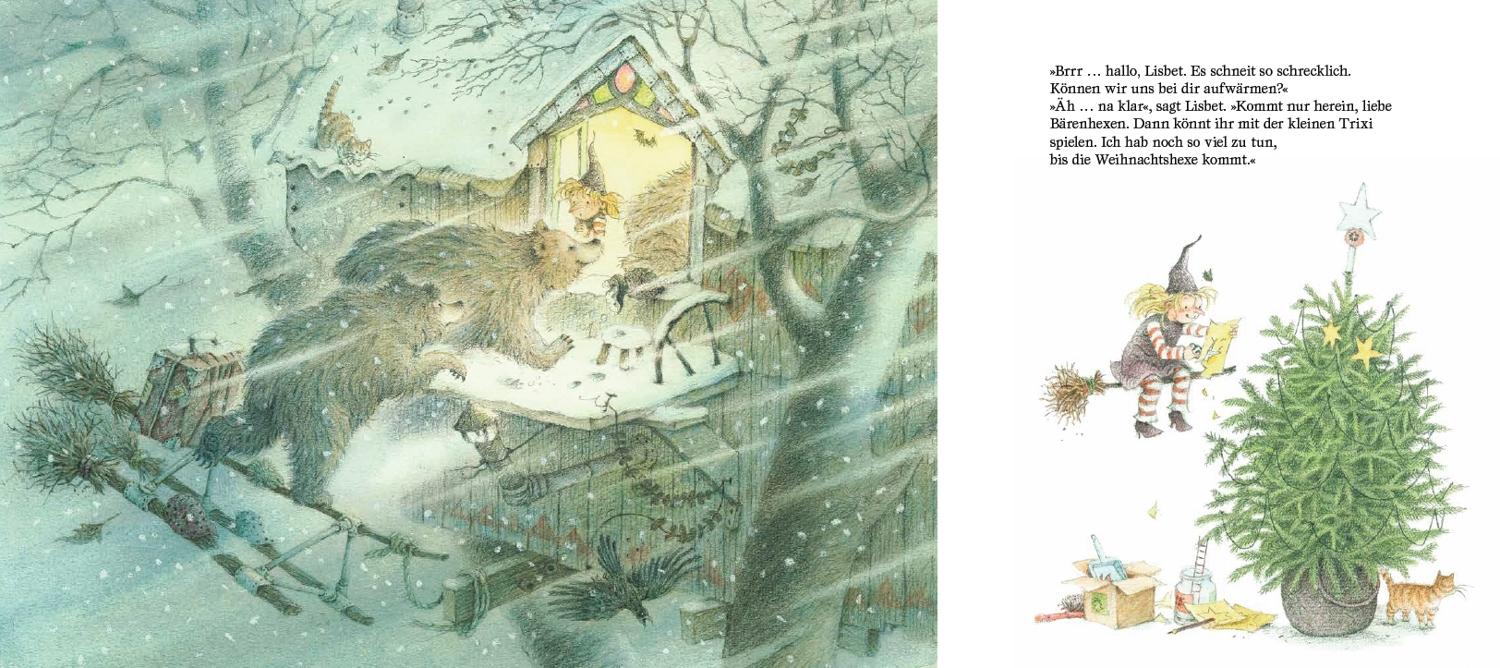 Beispielinhalt (Bild) Die kleine Hexe feiert Weihnachten