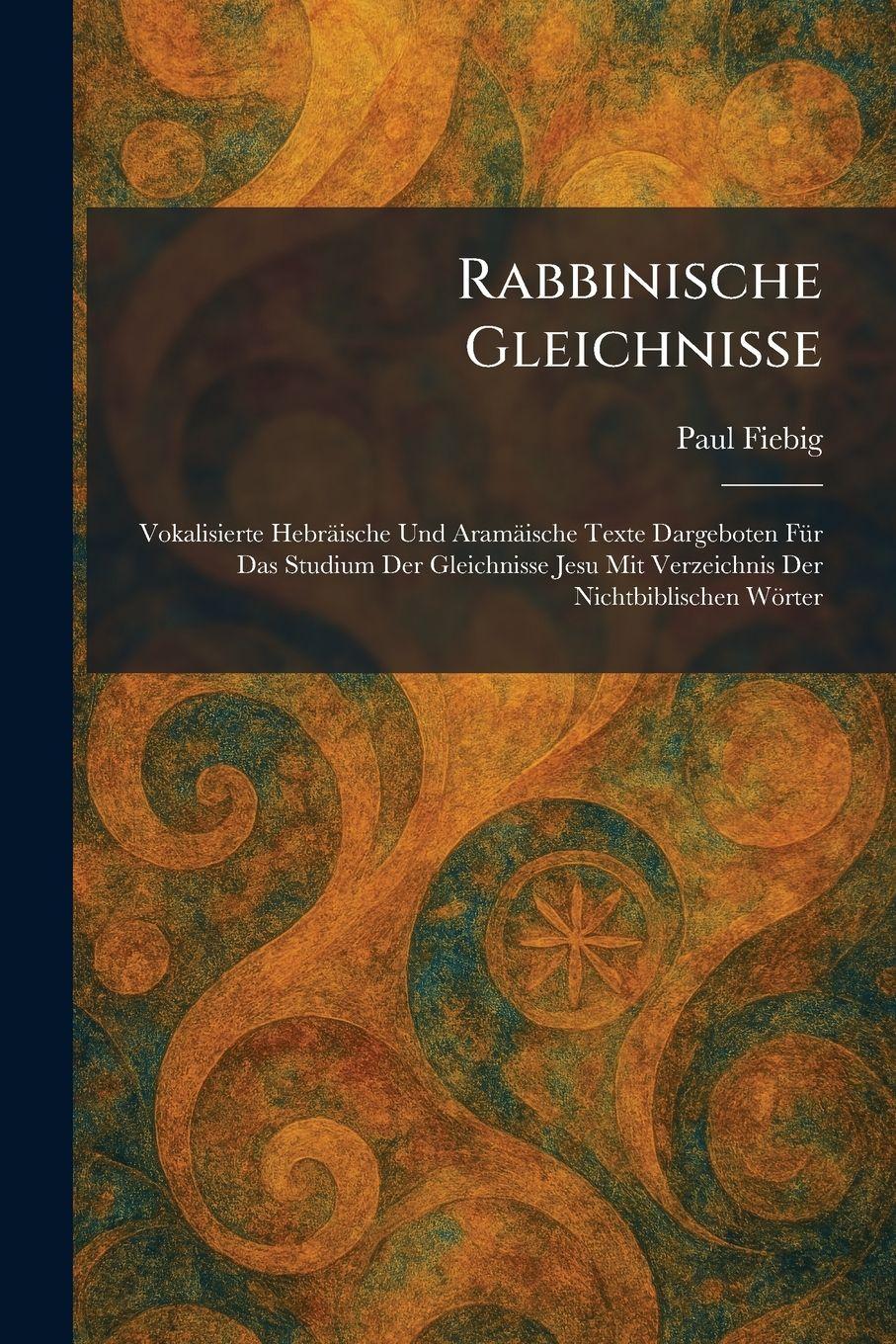 Vorderes Coverbild Rabbinische Gleichnisse