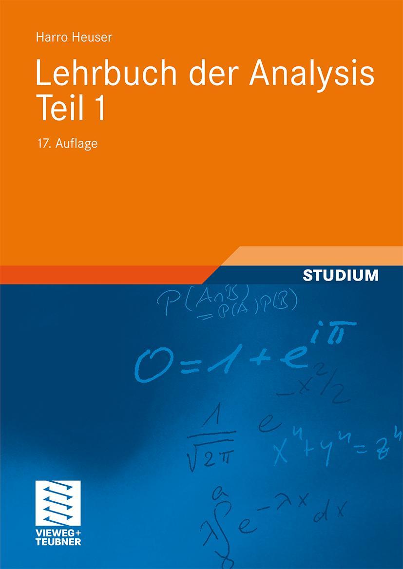 Vorderes Coverbild Lehrbuch der Analysis. Teil 1