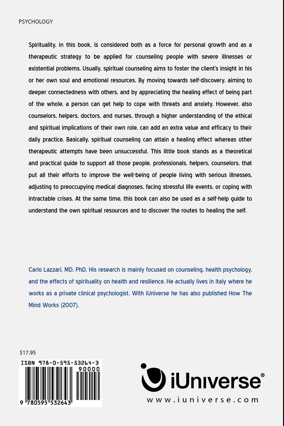 Rückseitencover SPIRITUAL COUNSELING IN MEDICINE