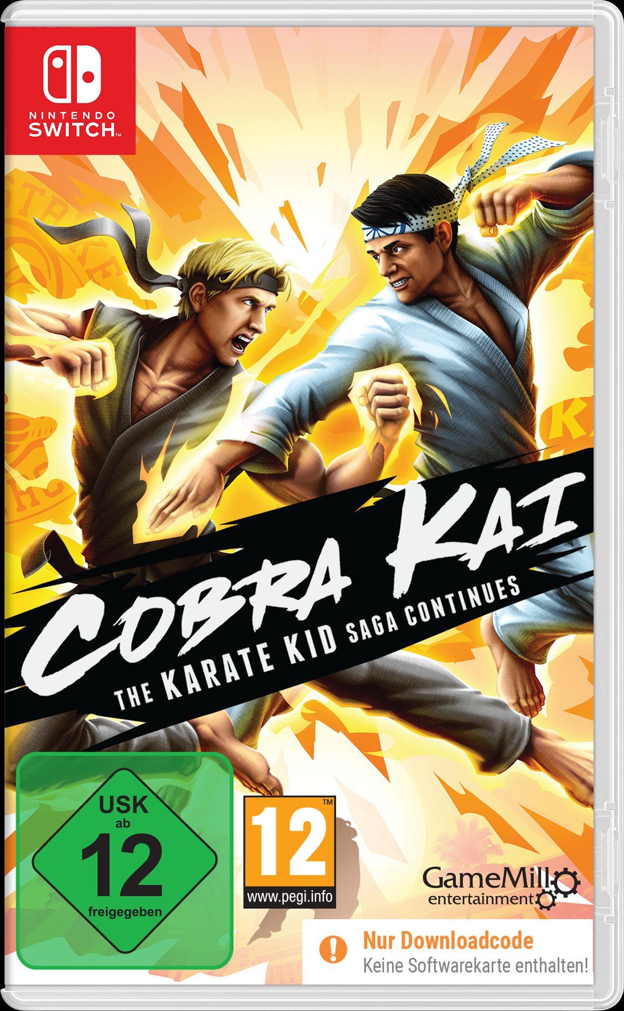 Vorderes Coverbild Cobra Kai: The Karate Kid Saga Continues (Code in Box - Nintendo Switch)