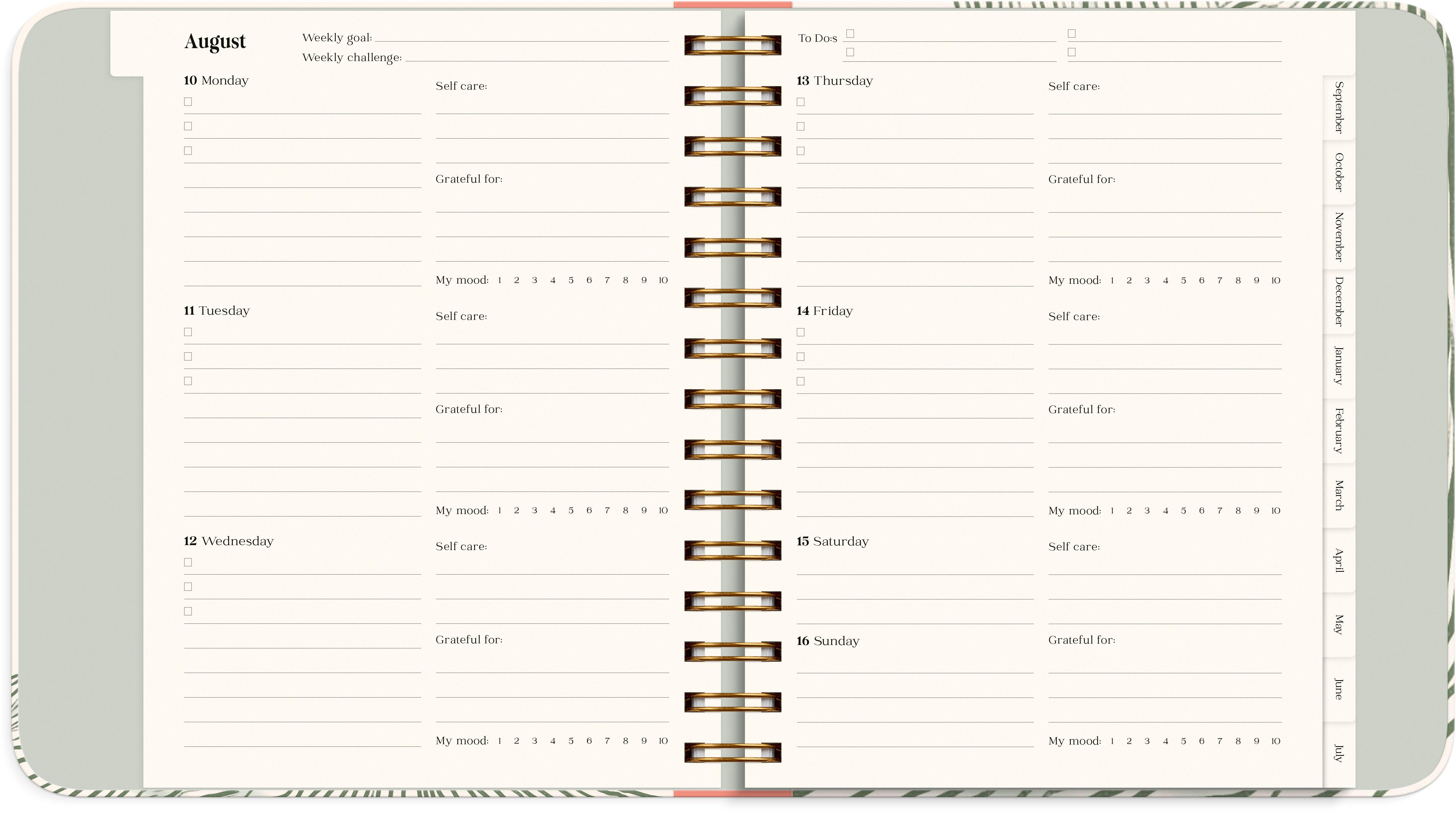 Beispielinhalt (Bild) Lehrerplaner 26/27 Blumen