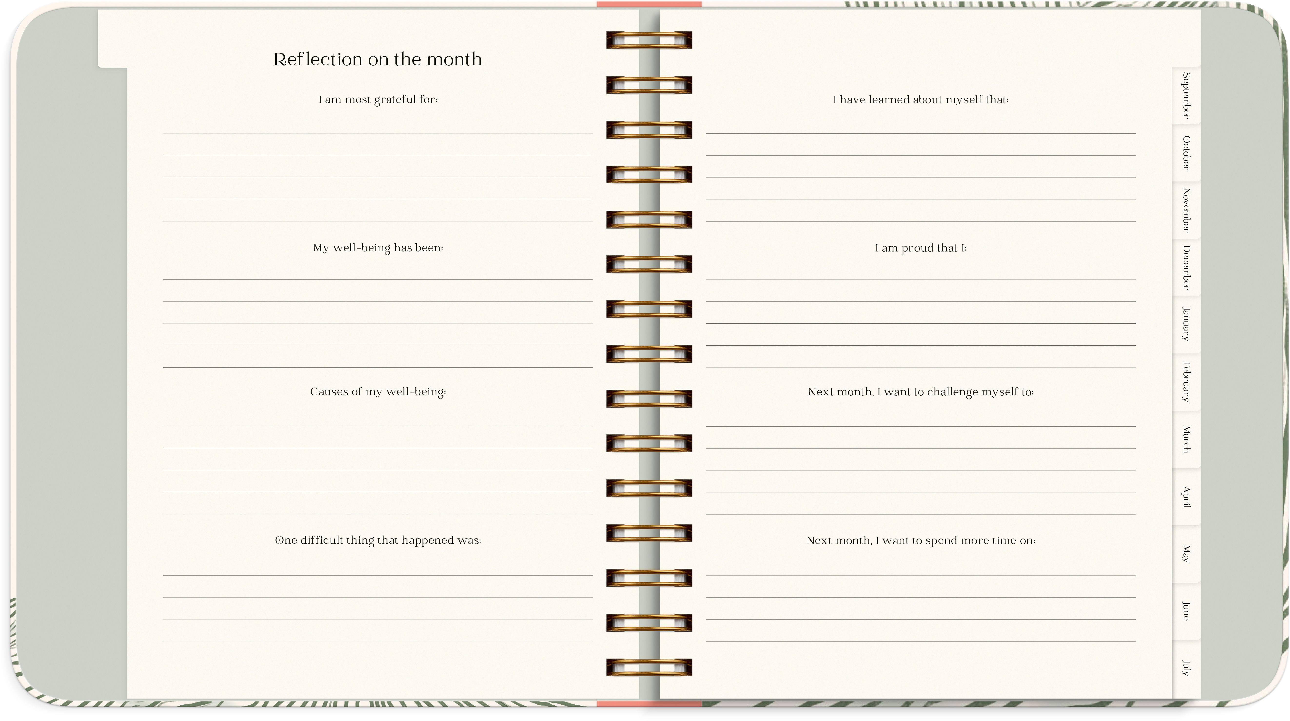 Beispielinhalt (Bild) Lehrerplaner 26/27 Blumen