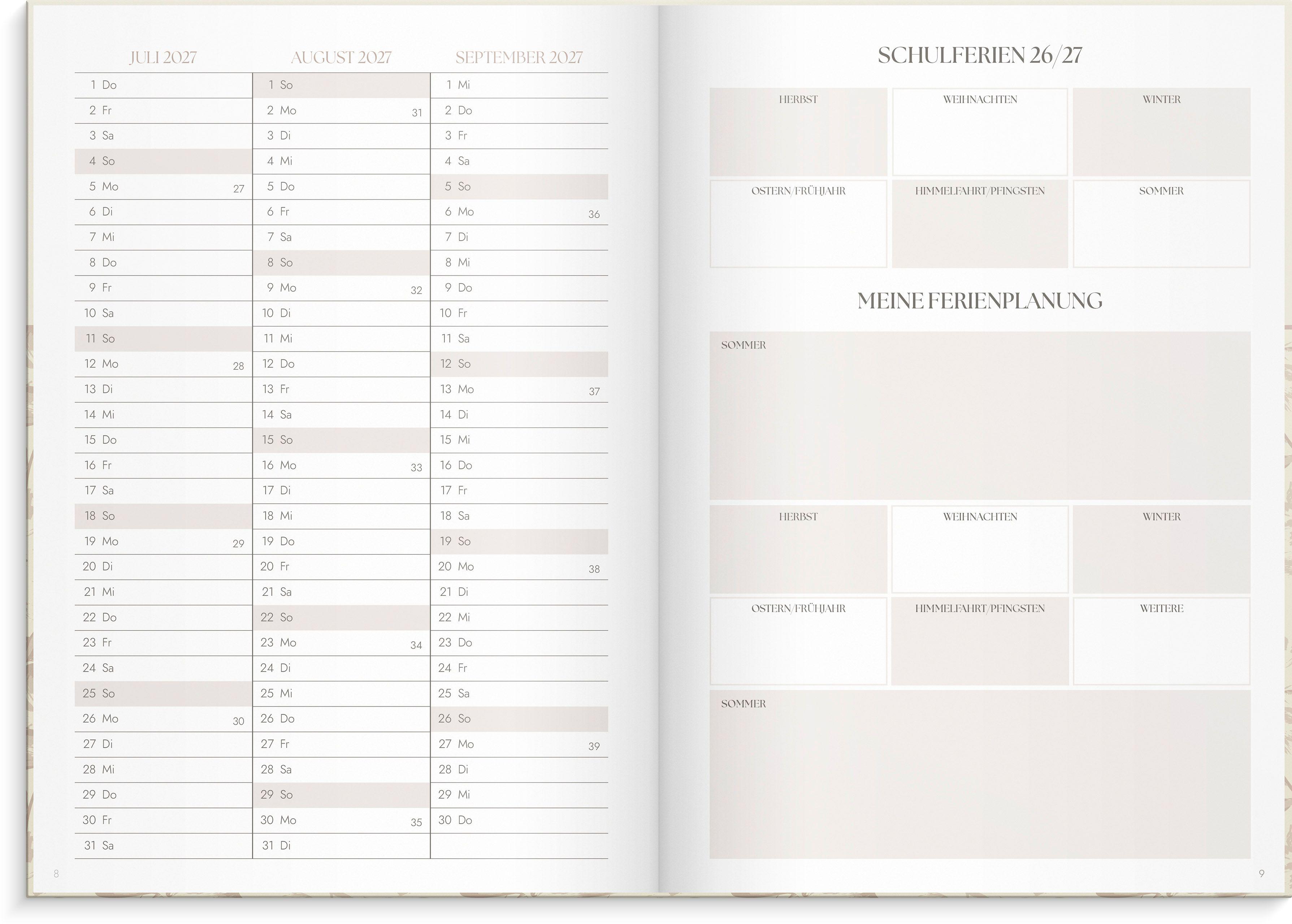 Beispielinhalt (Bild) Lehrerkalender 26/27