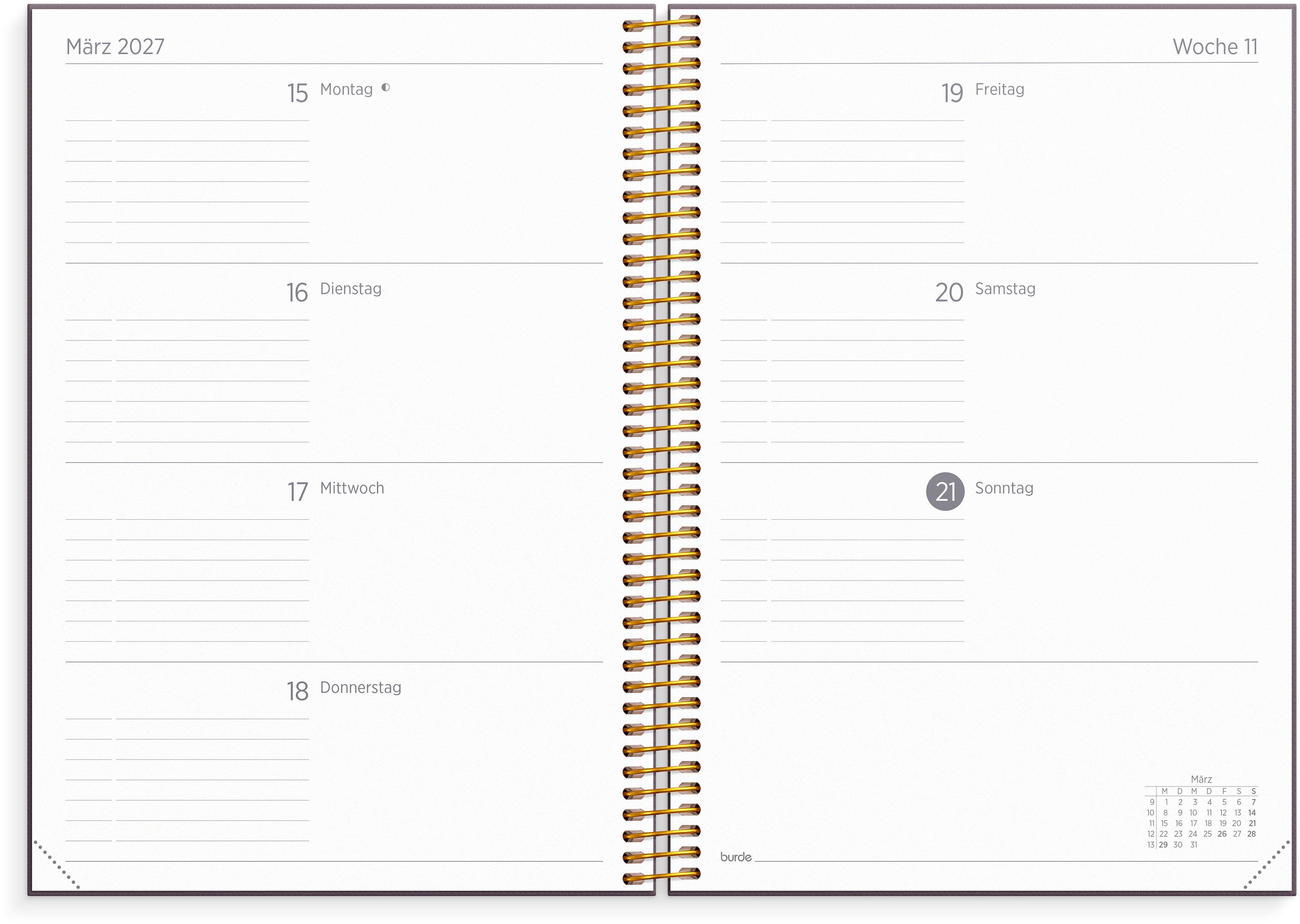 Beispielinhalt (Bild) Organizer & Notes A5 Cottage Dreams 26/27 17M