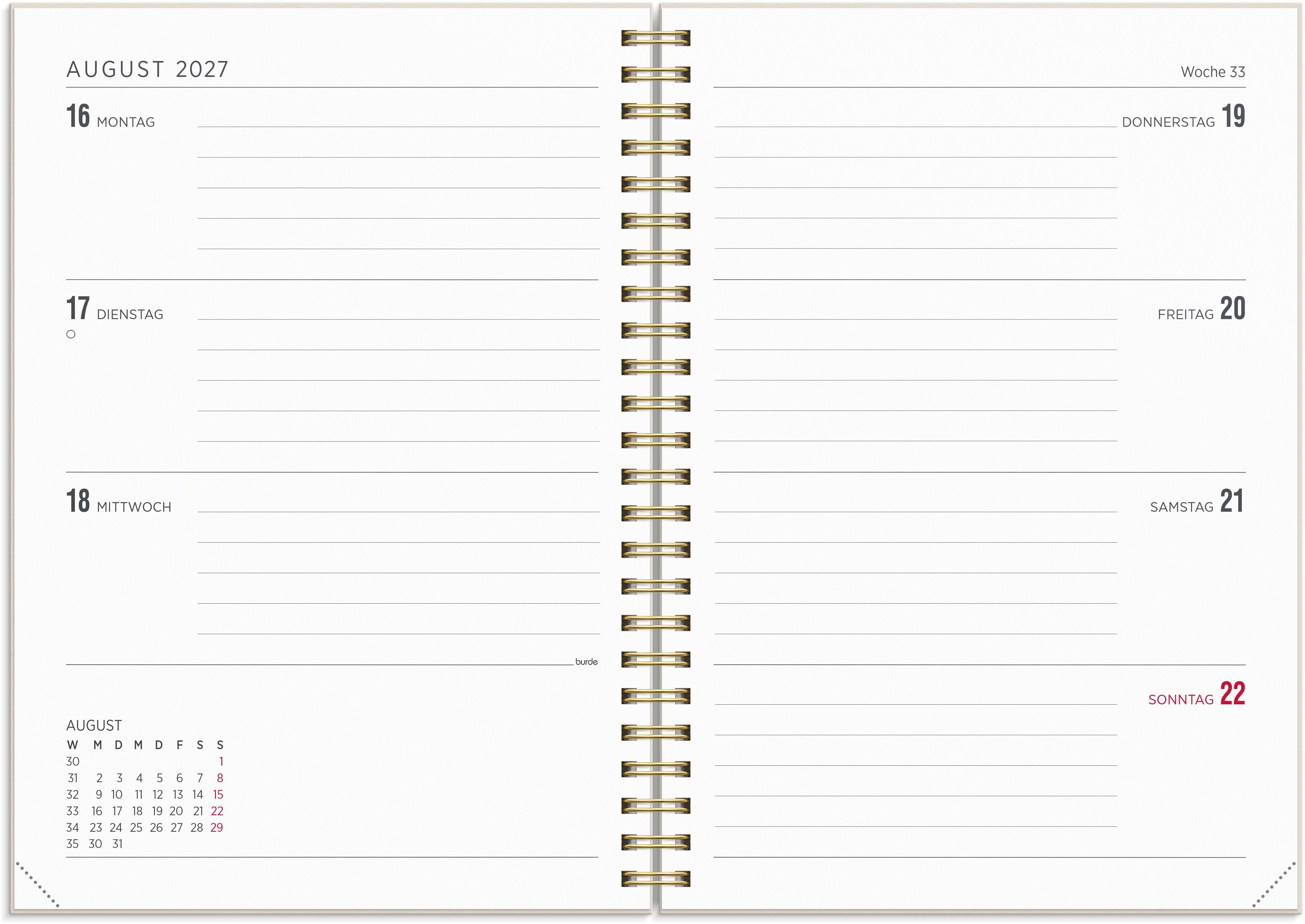Beispielinhalt (Bild) Kalender 26/27 Senator A5 Story Blumen
