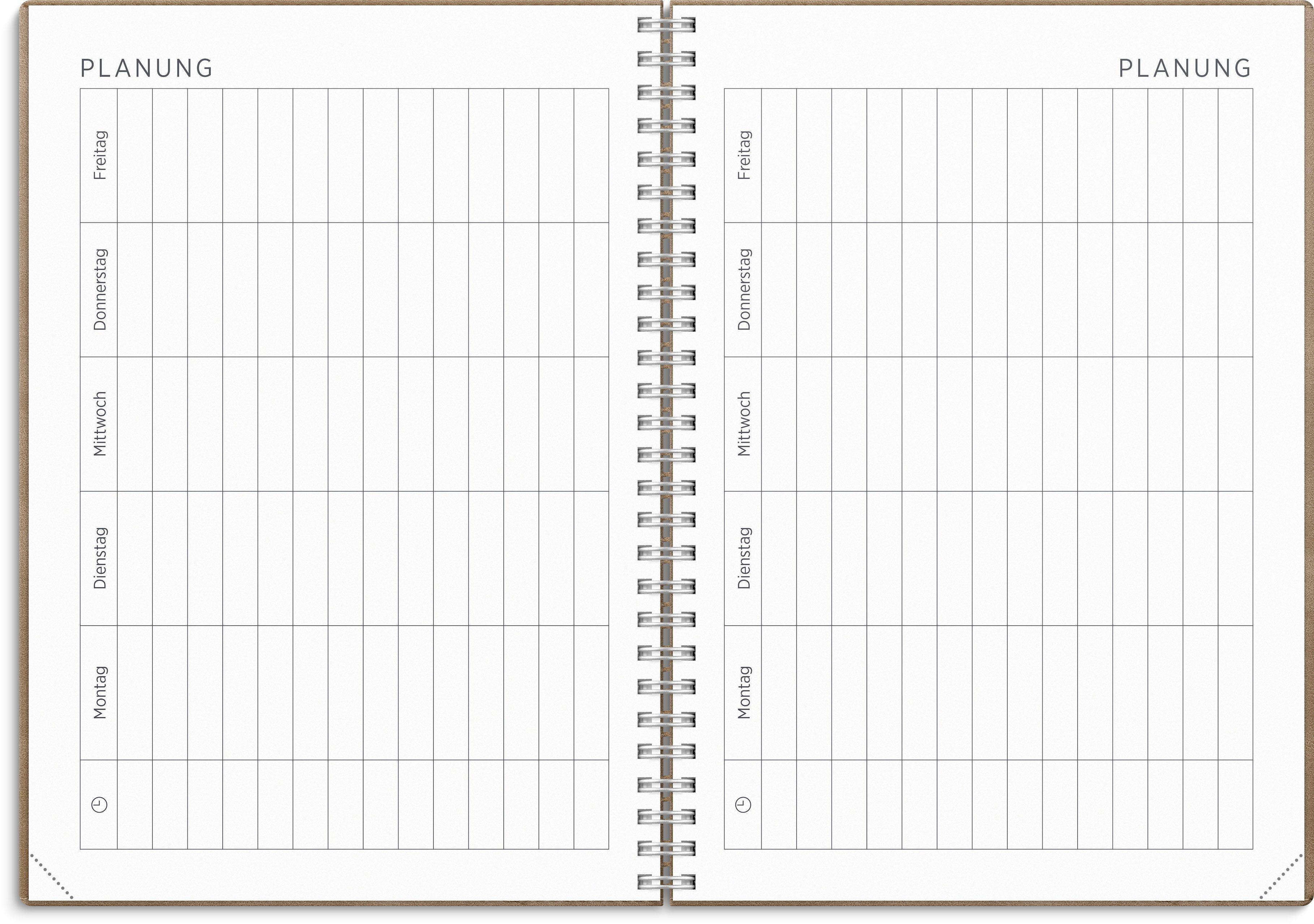 Beispielinhalt (Bild) Kalender 26/27 Senator A5 Twist Braun