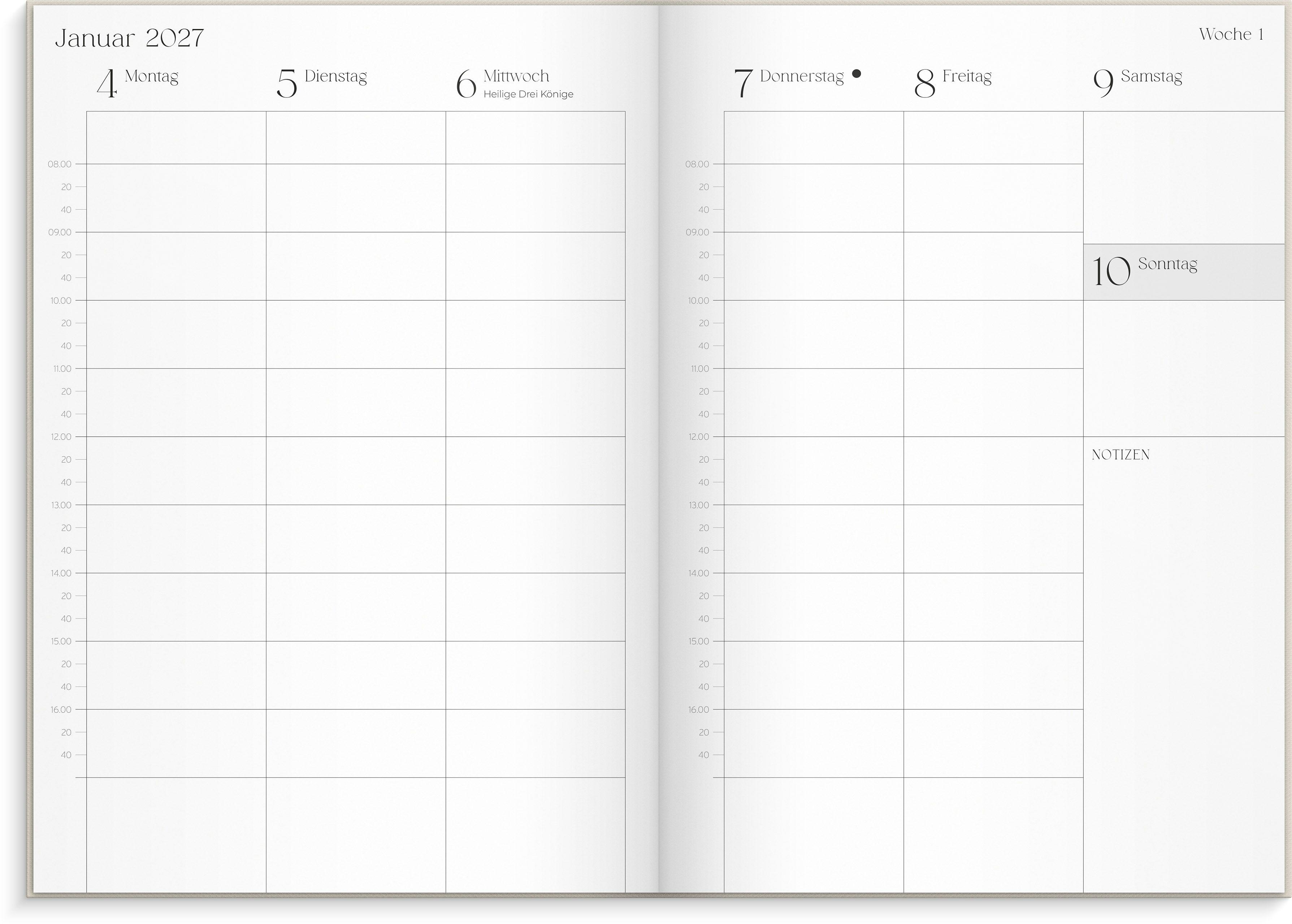 Beispielinhalt (Bild) Organizer & Notes A5 Checkered 26/27 17M