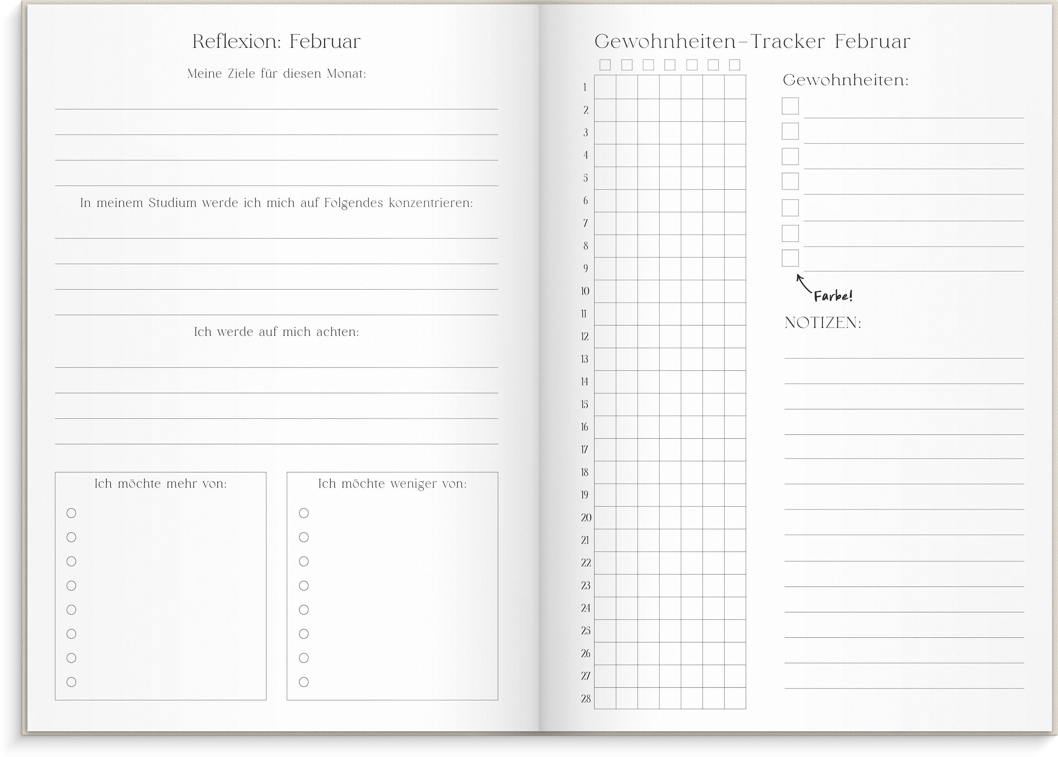 Beispielinhalt (Bild) Organizer & Notes A5 Checkered 26/27 17M