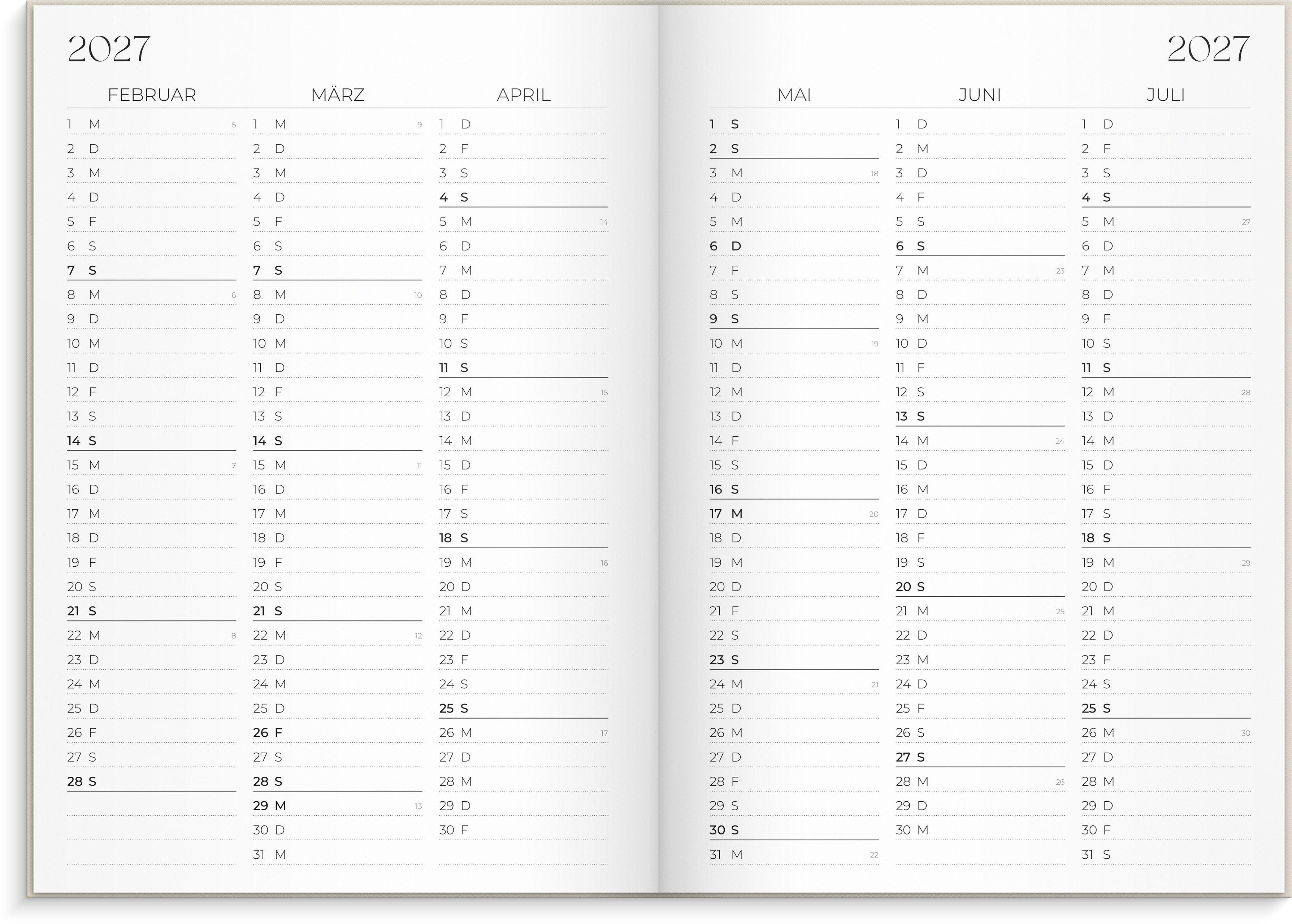 Beispielinhalt (Bild) Organizer & Notes A5 Checkered 26/27 17M