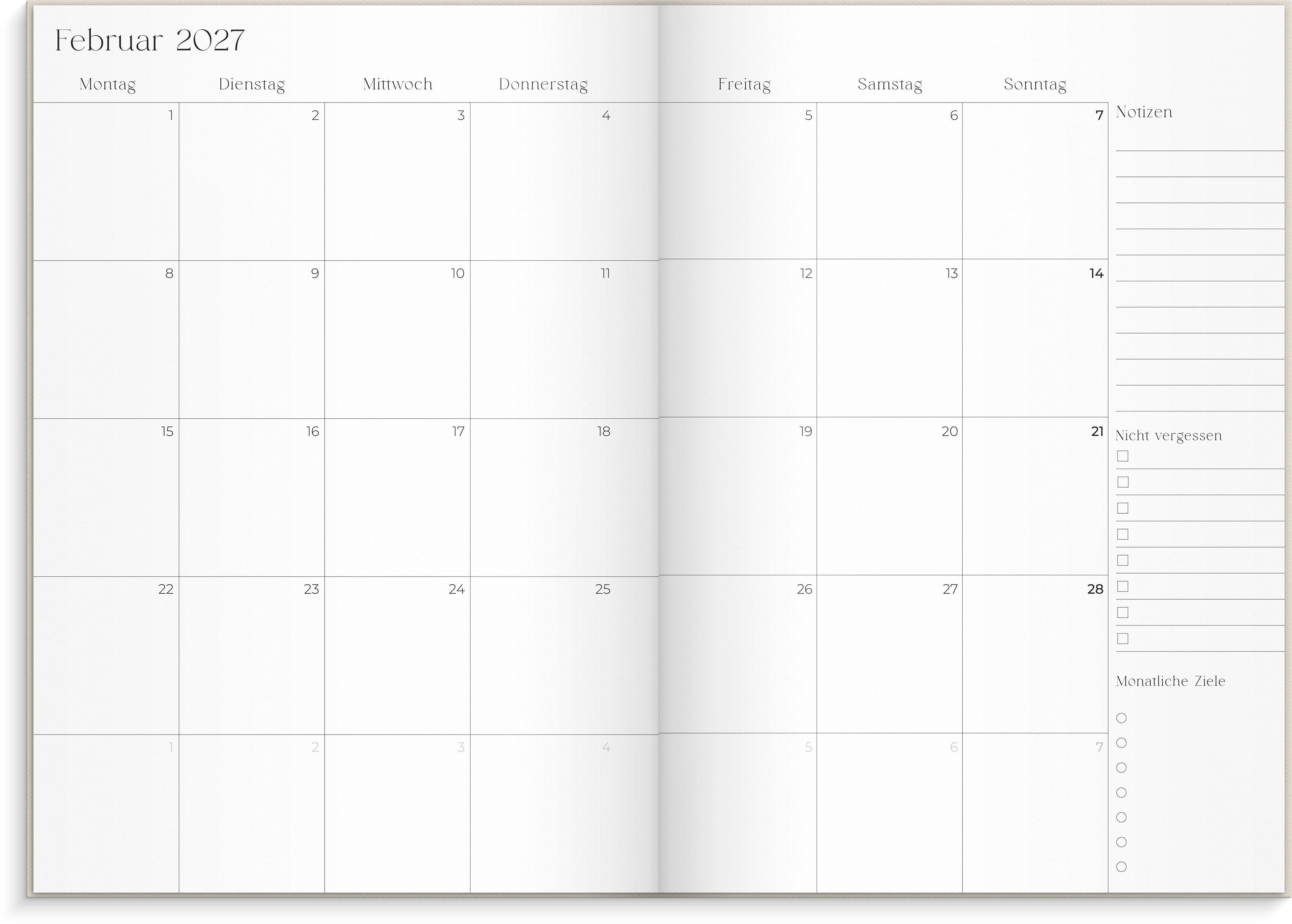 Beispielinhalt (Bild) Organizer & Notes A5 Checkered 26/27 17M