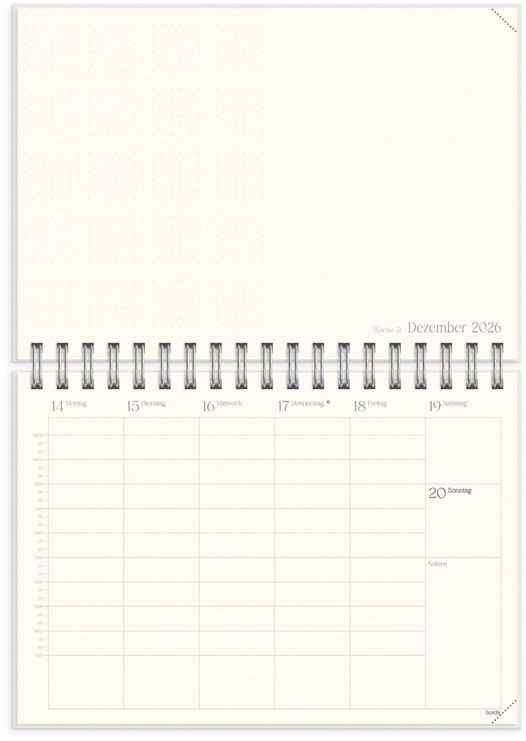 Beispielinhalt (Bild) Student Planner A5 26/27  Beige