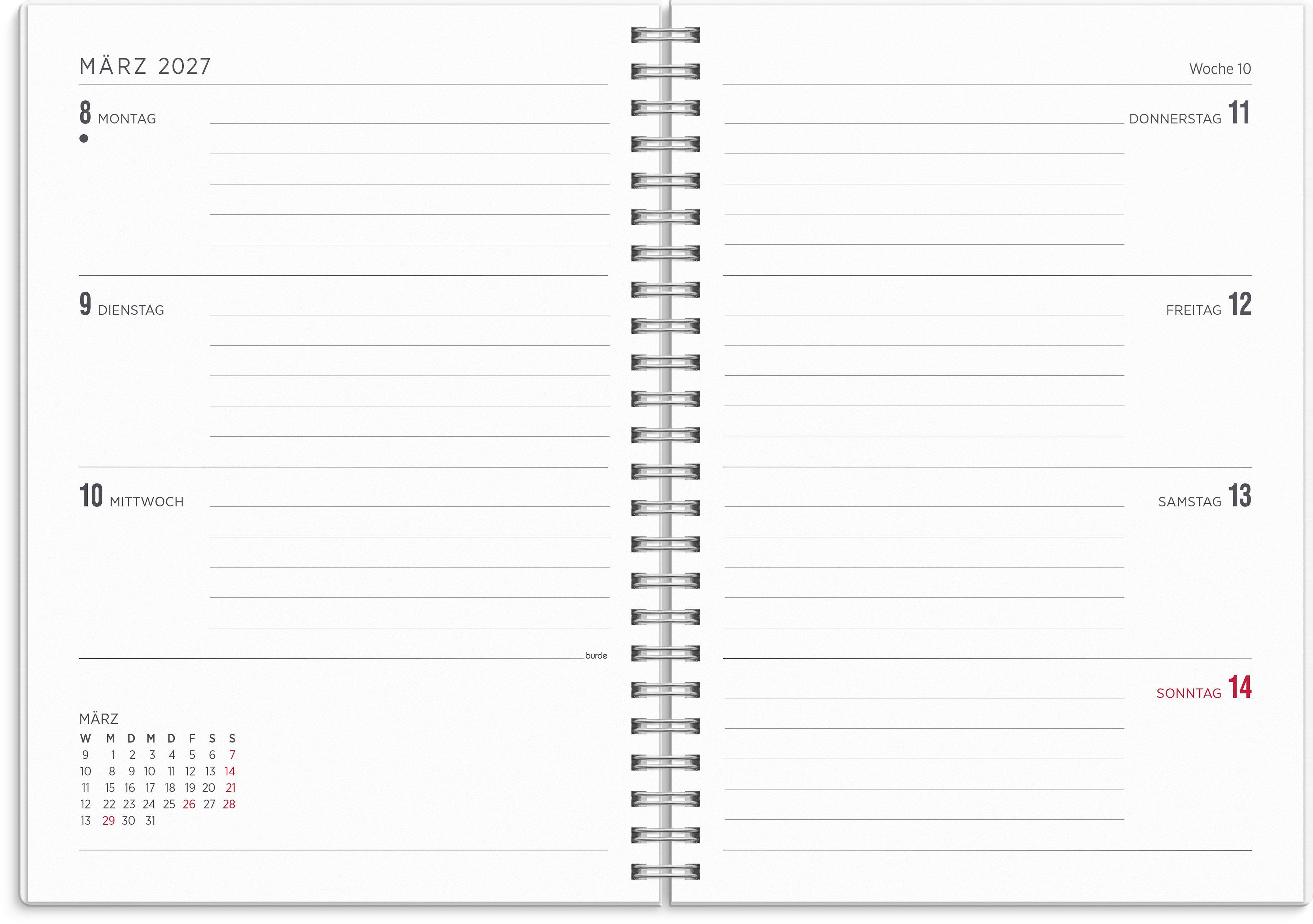 Beispielinhalt (Bild) Kalender 26/27 Senator A5 Star