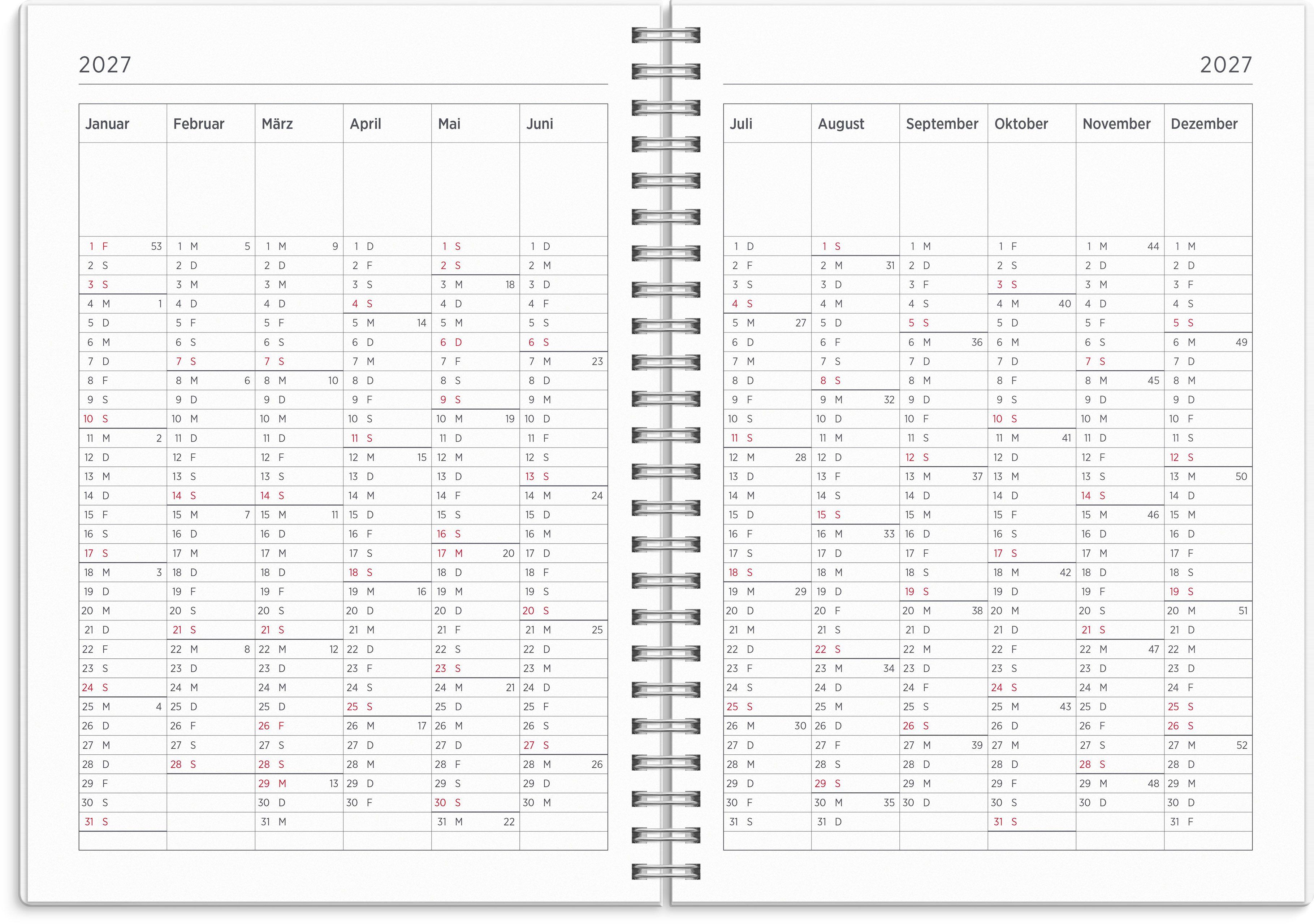 Beispielinhalt (Bild) Kalender 26/27 Senator A5 Star