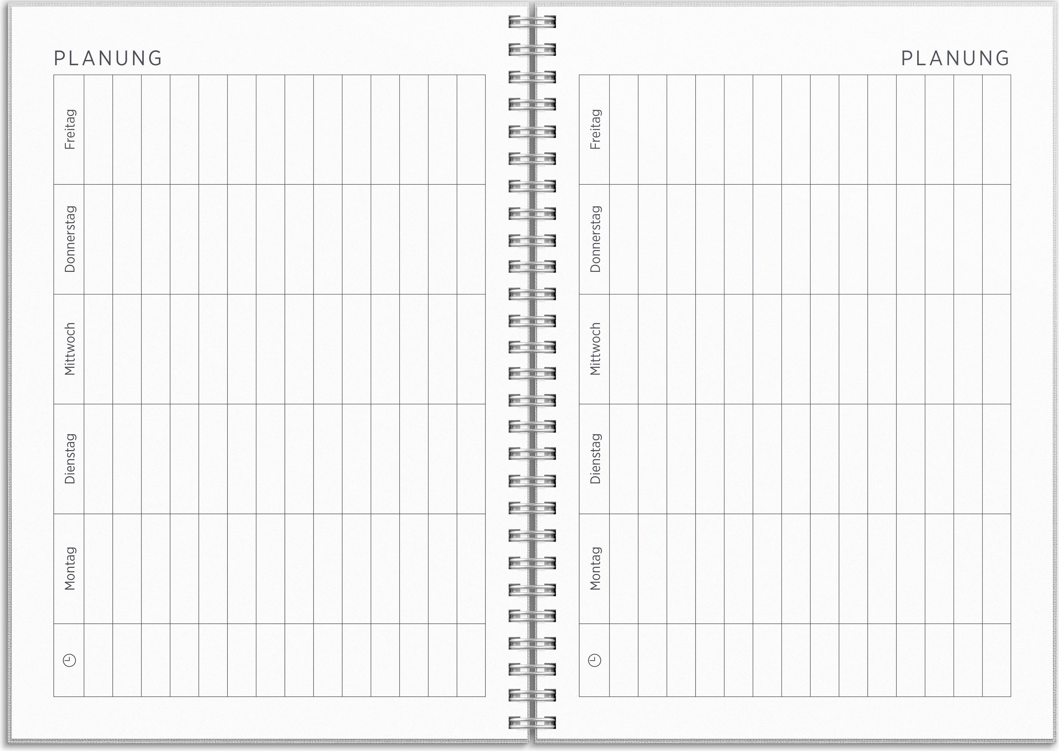 Beispielinhalt (Bild) Kalender 26/27 Senator A5 Textil Hellgrau
