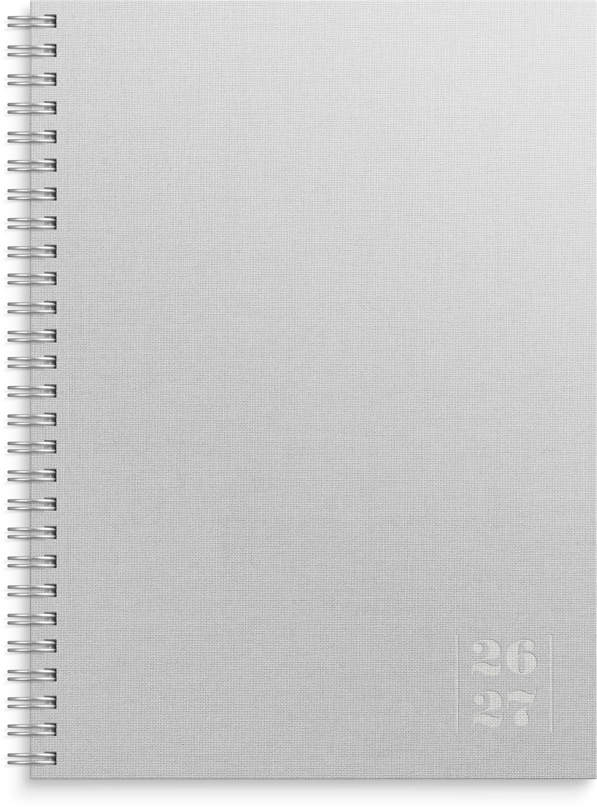 Vorderes Coverbild Kalender 26/27 Senator A5 Textil Hellgrau