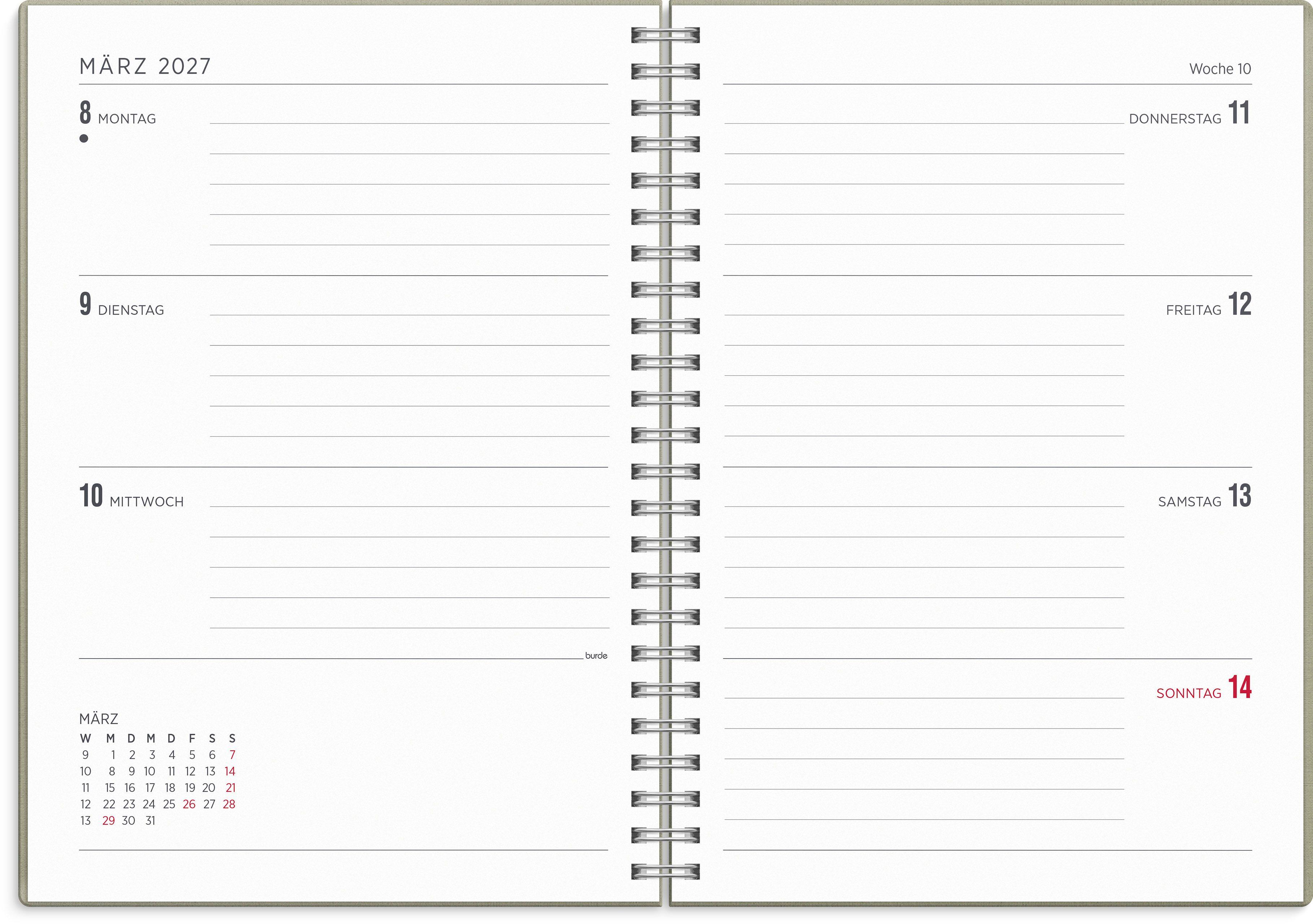 Beispielinhalt (Bild) Kalender 26/27 Senator A5 Story Blatt