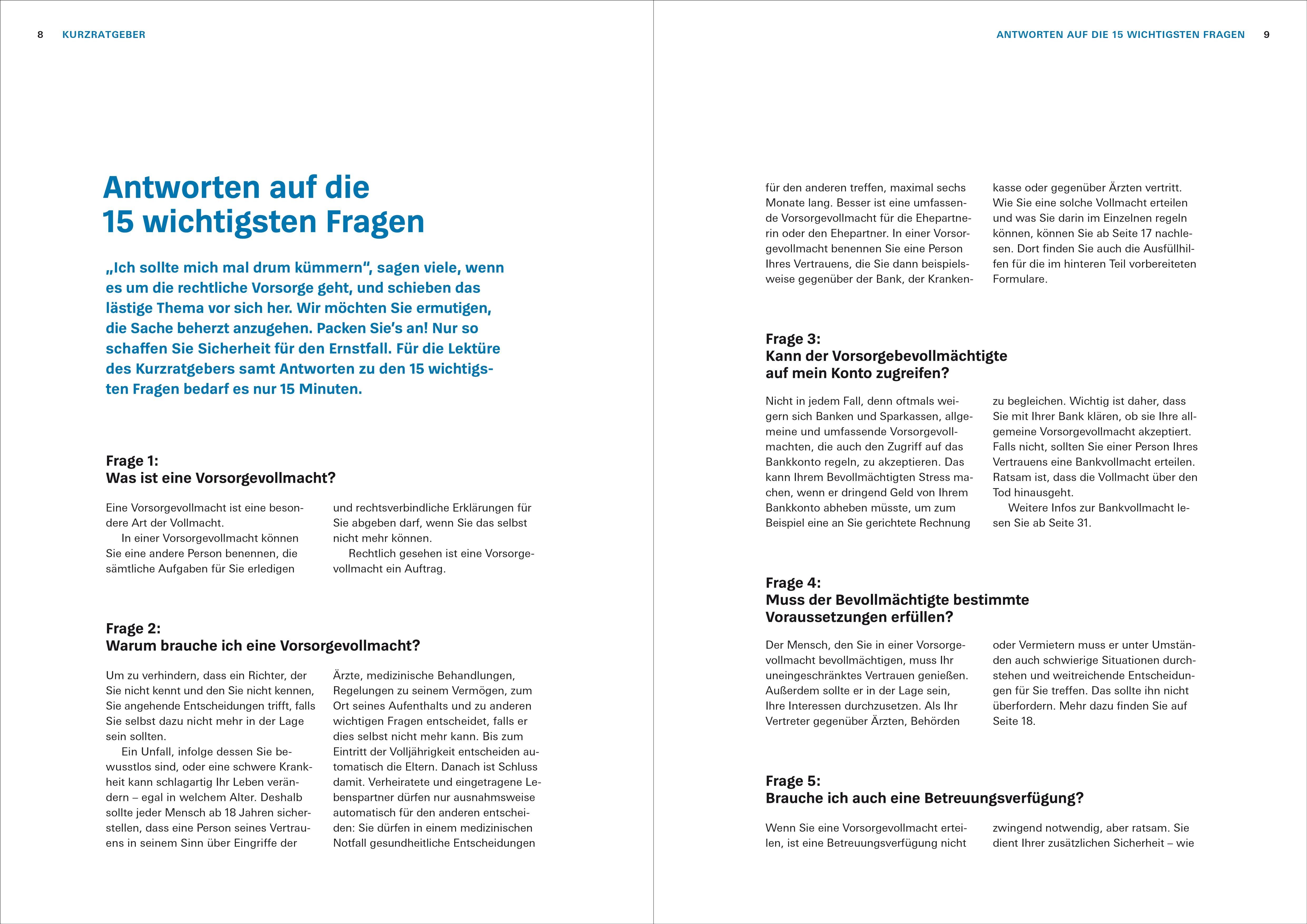 Beispielinhalt (Bild) Das Vorsorge-Set