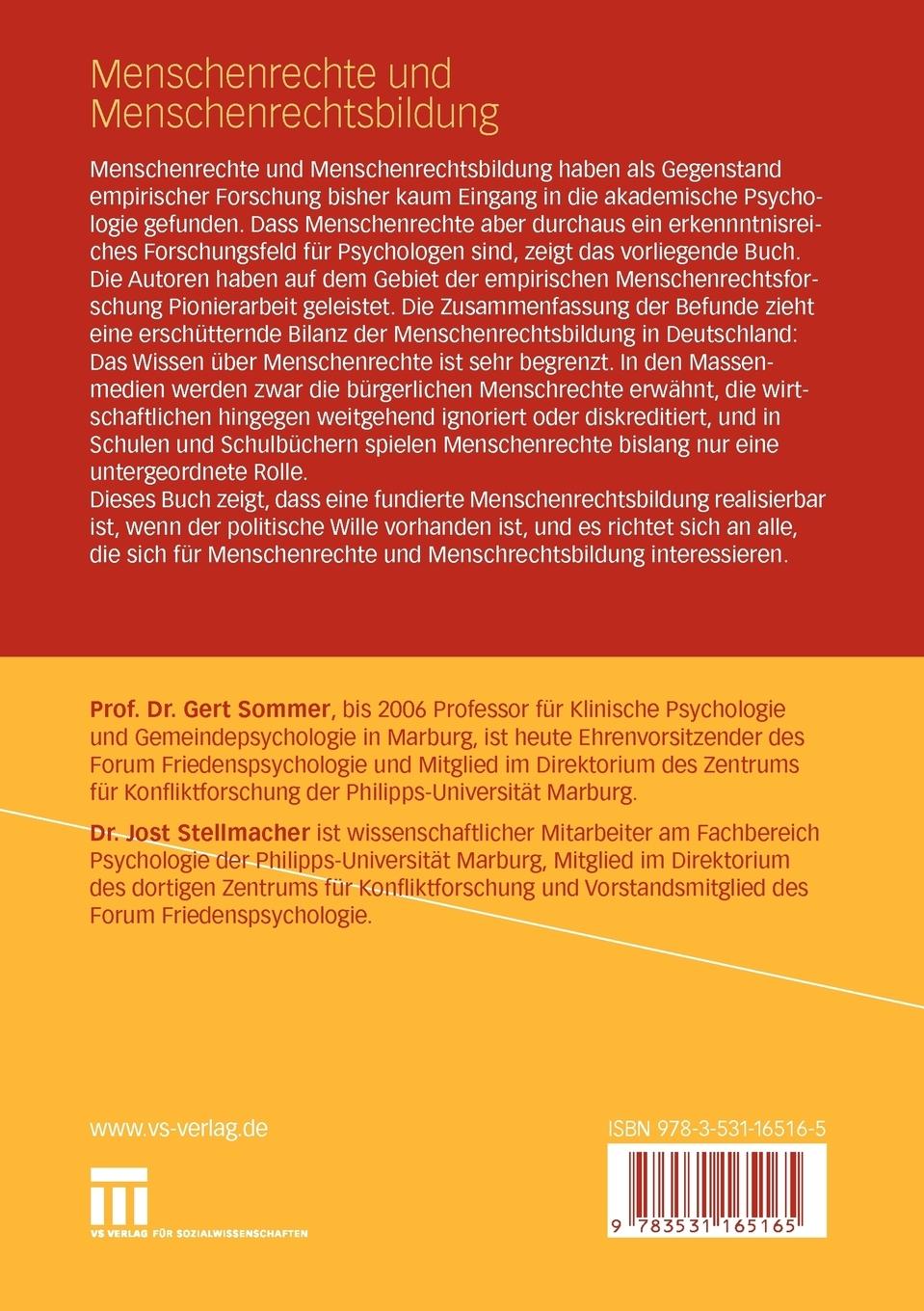 Rückseitencover Menschenrechte und Menschenrechtsbildung