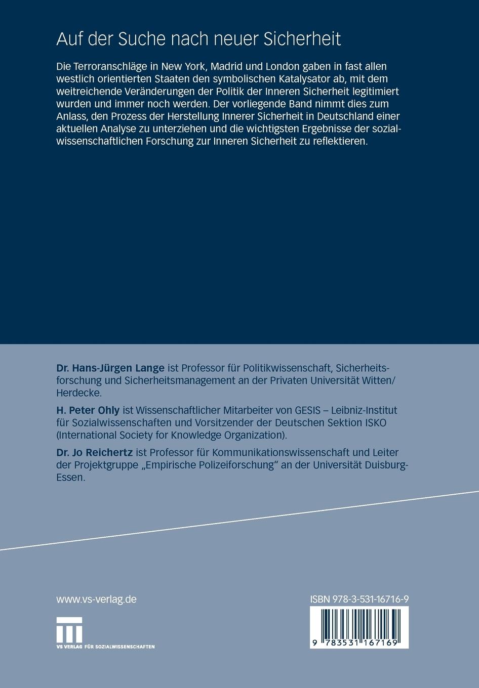 Rückseitencover Auf der Suche nach neuer Sicherheit