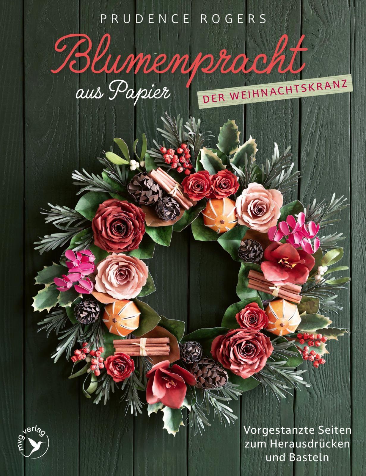 Vorderes Coverbild Blumenpracht aus Papier - Der Weihnachtskranz