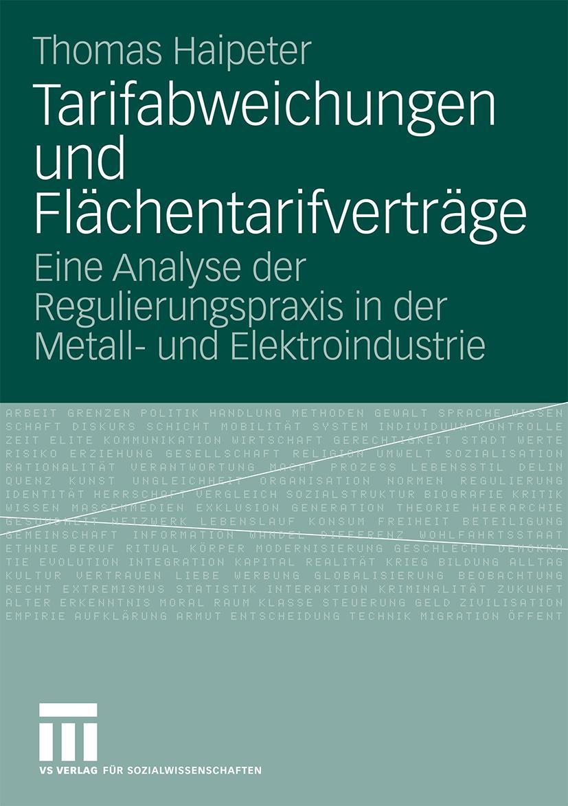 Vorderes Coverbild Tarifabweichungen und Flächentarifverträge