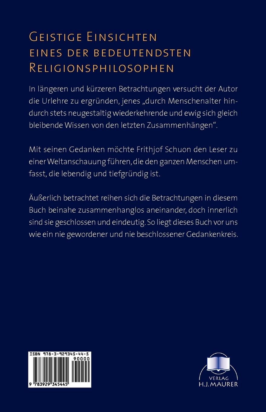 Rückseitencover Leitgedanken zur Urbesinnung