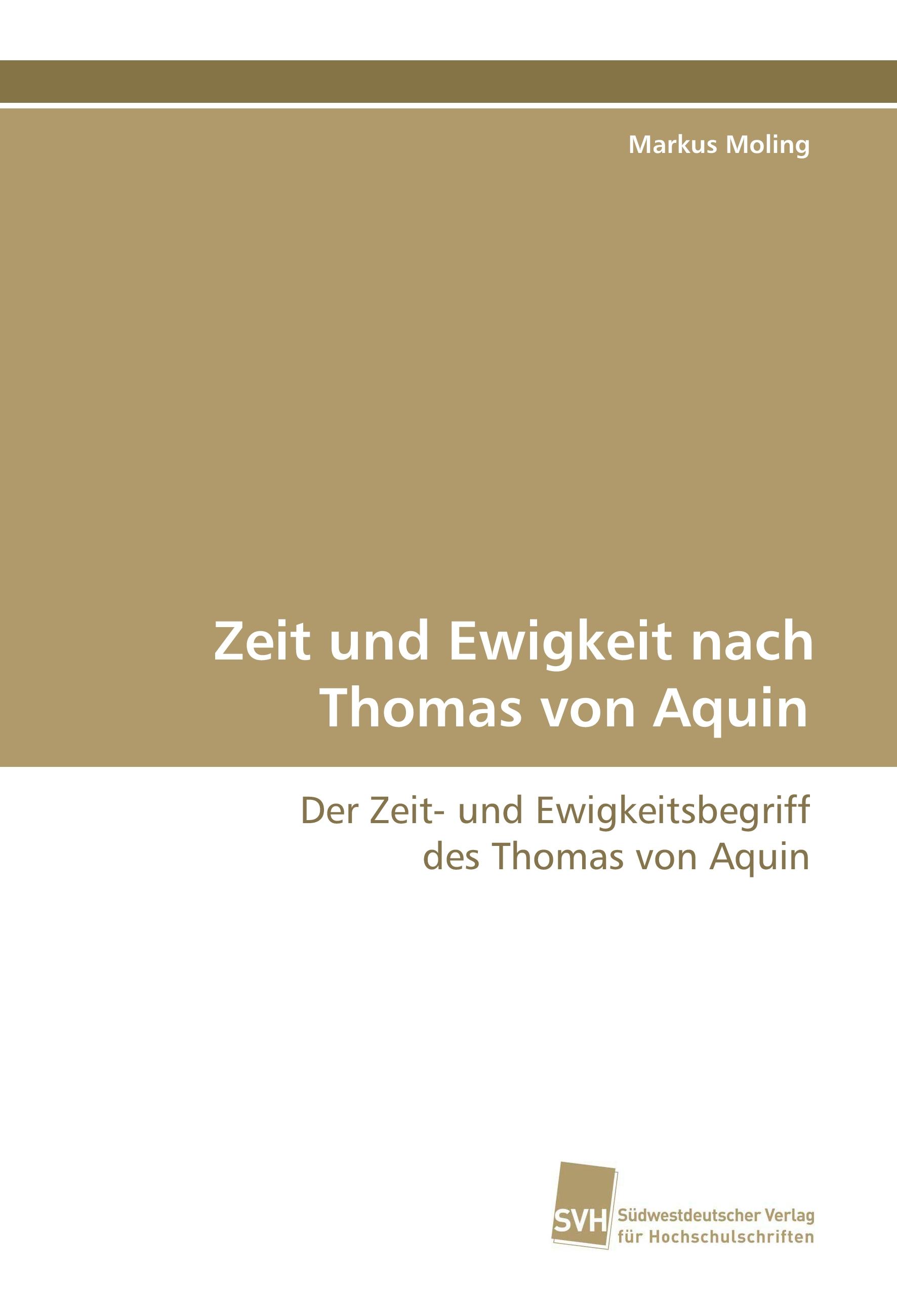 Vorderes Coverbild Zeit und Ewigkeit nach Thomas von Aquin