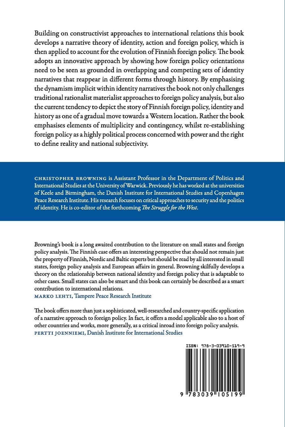 Rückseitencover Constructivism, Narrative and Foreign Policy Analysis