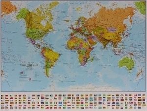 Vorderes Coverbild Weltkarte politisch klein