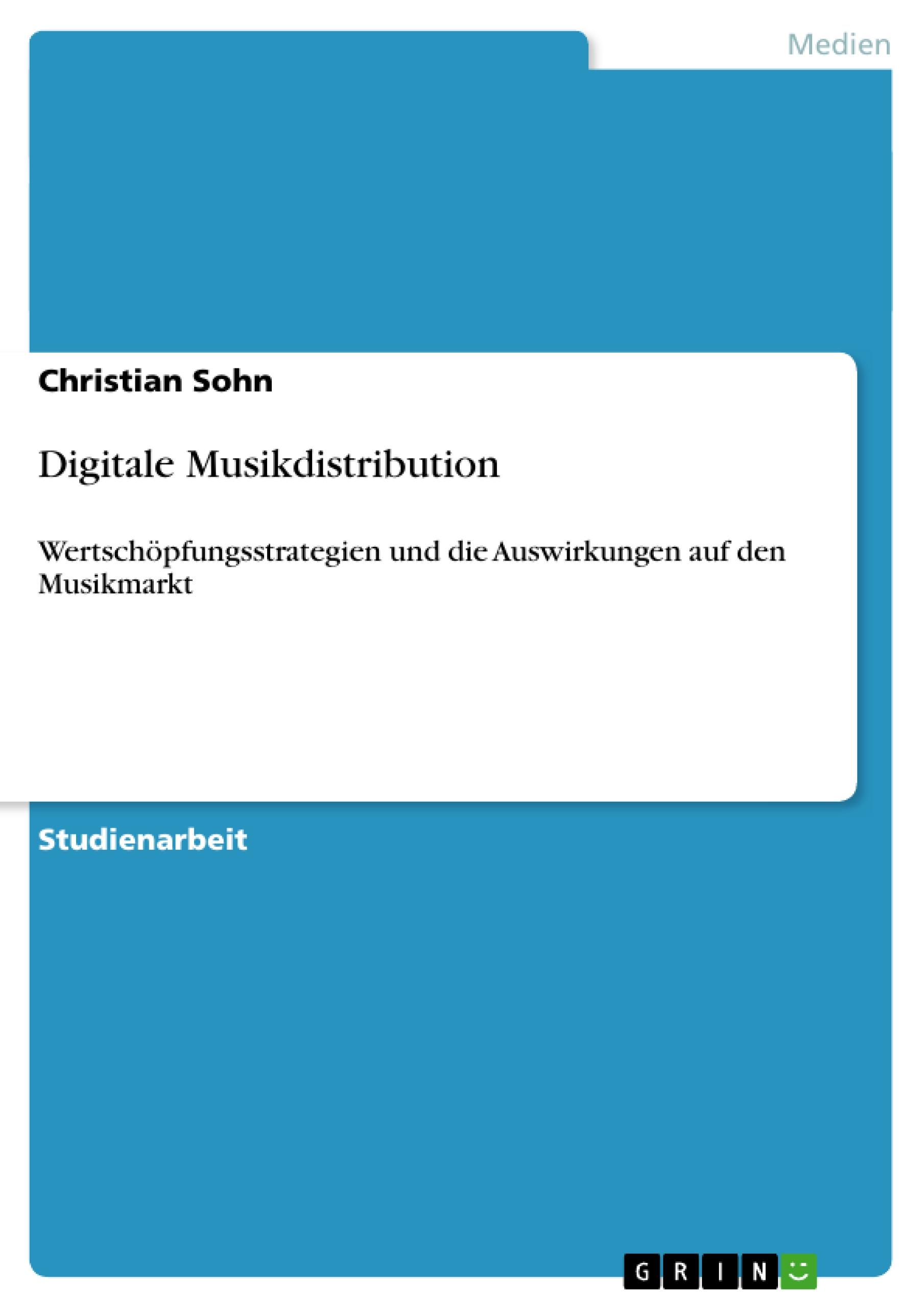 Vorderes Coverbild Digitale Musikdistribution