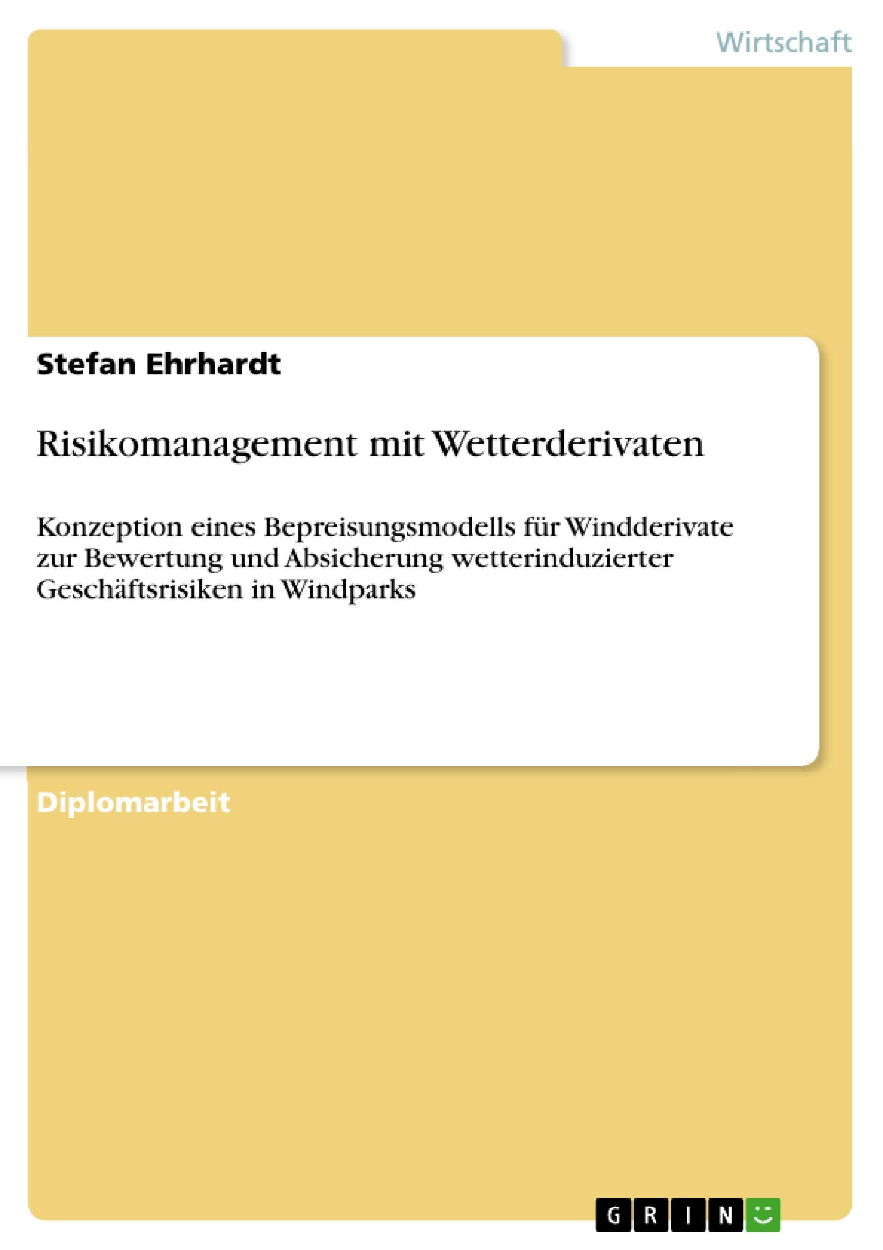 Vorderes Coverbild Risikomanagement mit Wetterderivaten