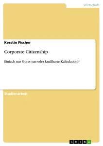 Vorderes Coverbild Corporate Citizenship