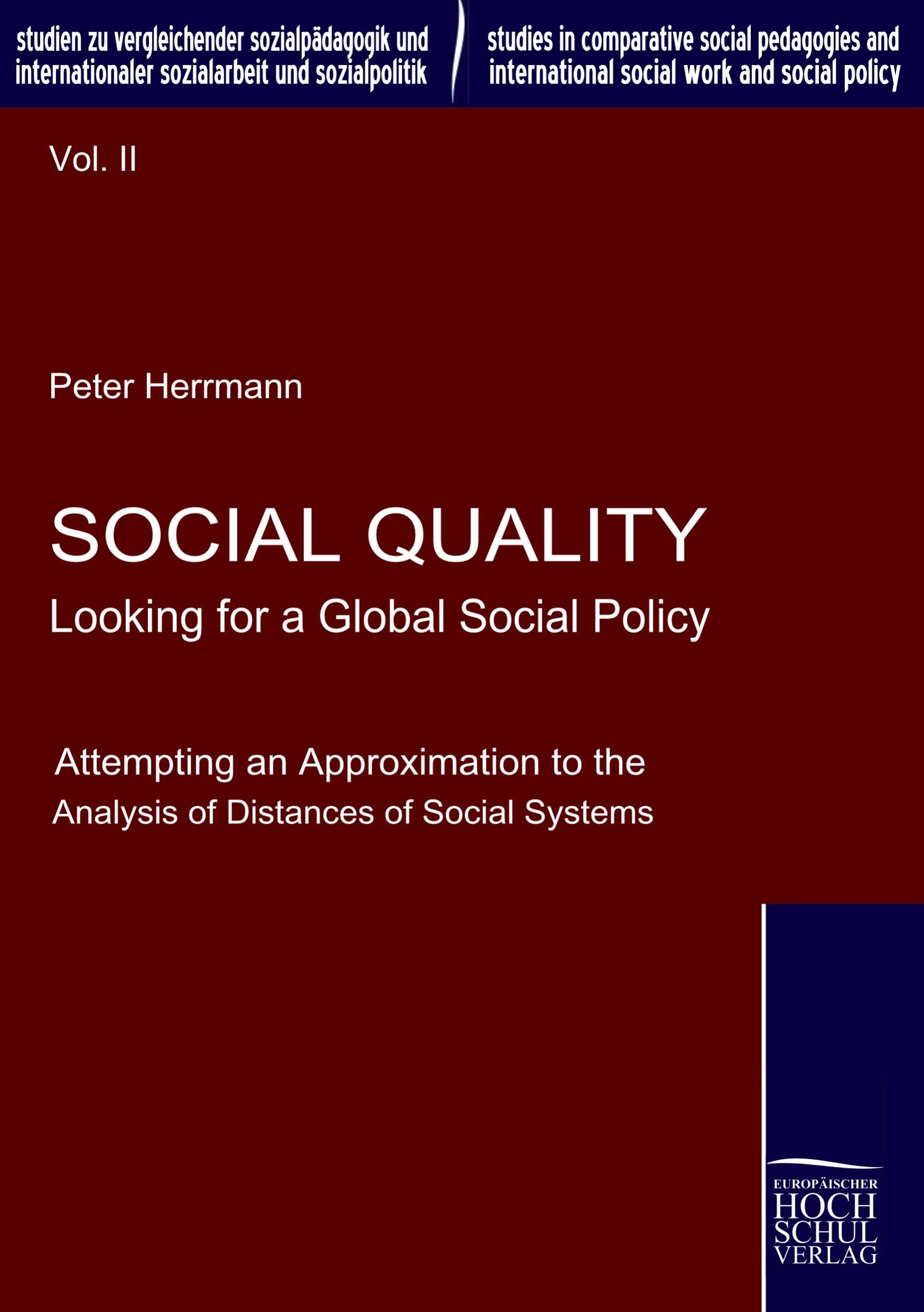 Vorderes Coverbild Social Quality - Looking for a Global Social Policy