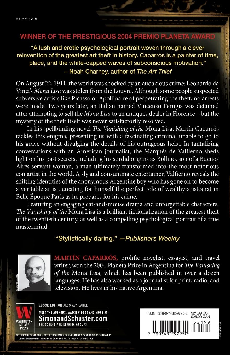 Rückseitencover Vanishing of the Mona Lisa
