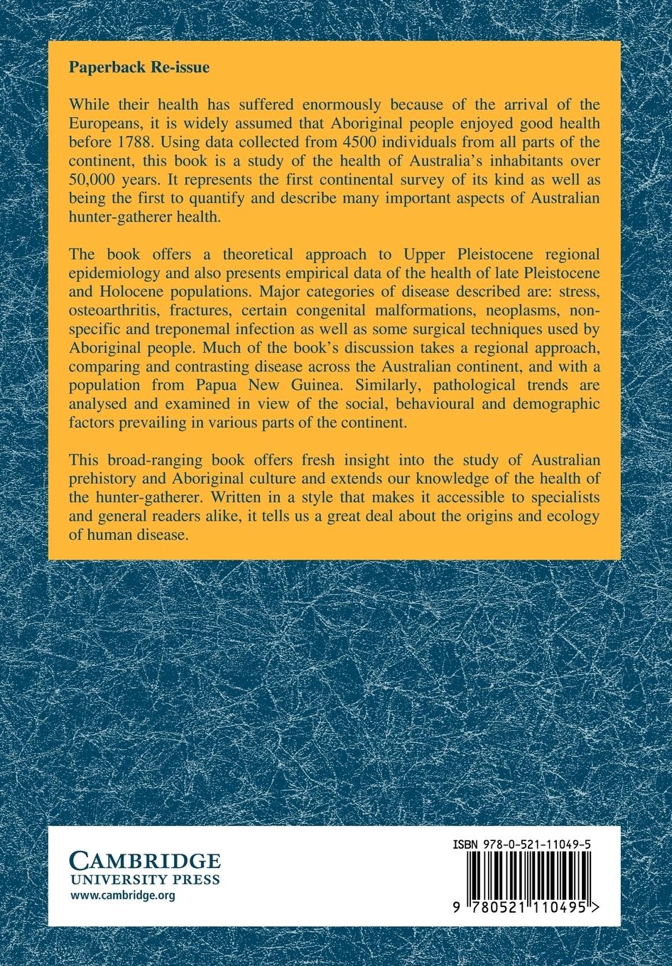 Rückseitencover Palaeopathology of Aboriginal Australians
