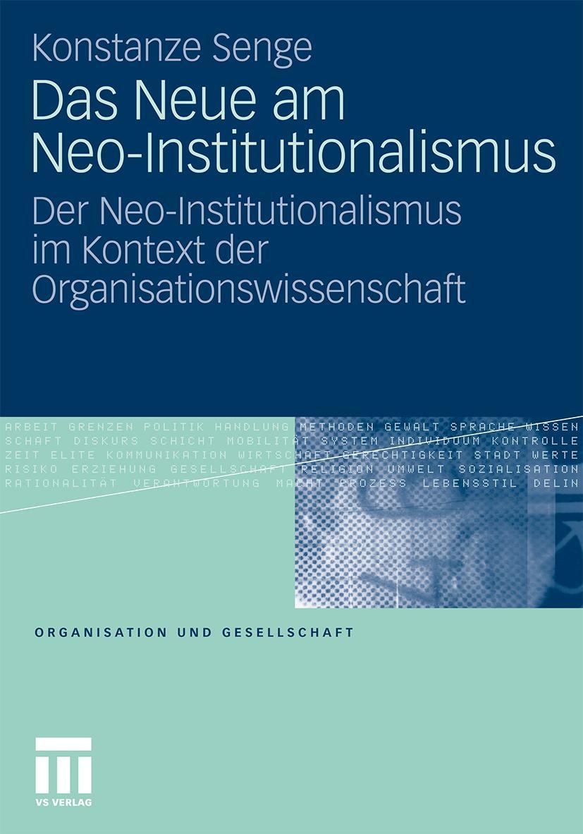 Vorderes Coverbild Das Neue am Neo-Institutionalismus