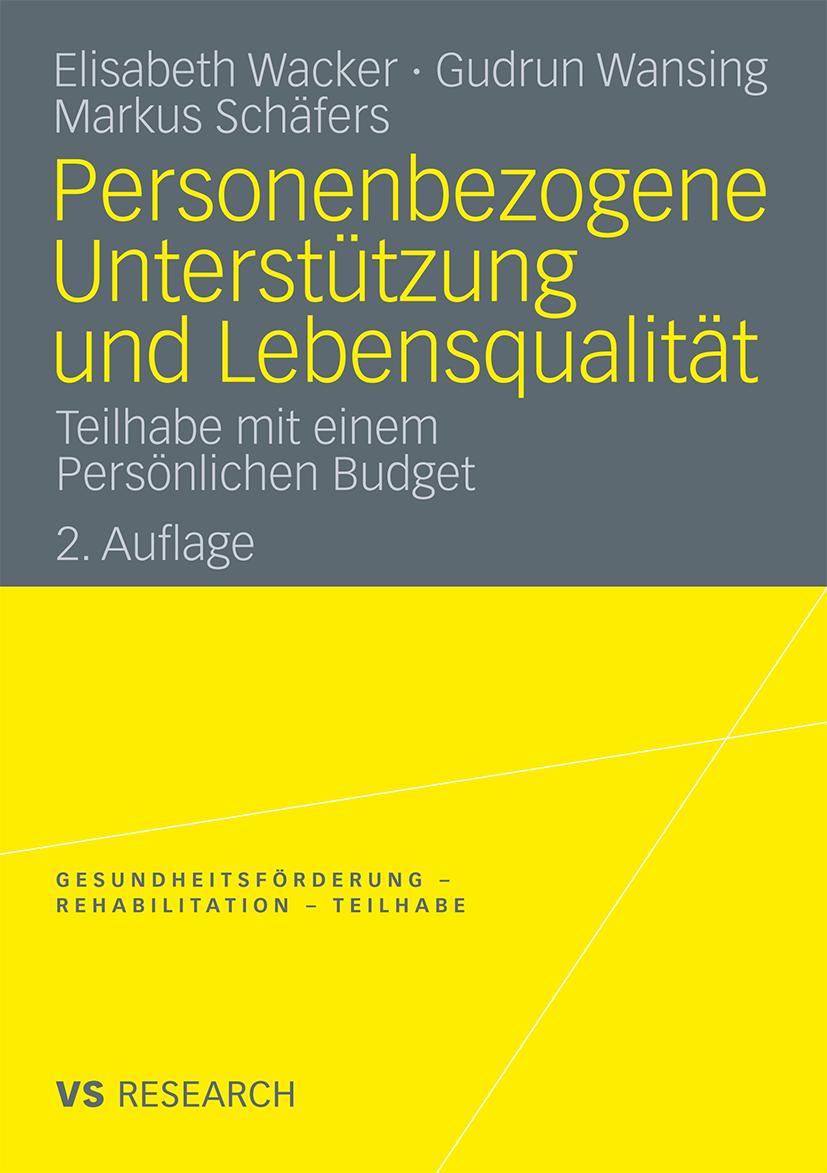 Vorderes Coverbild Personenbezogene Unterstützung und Lebensqualität