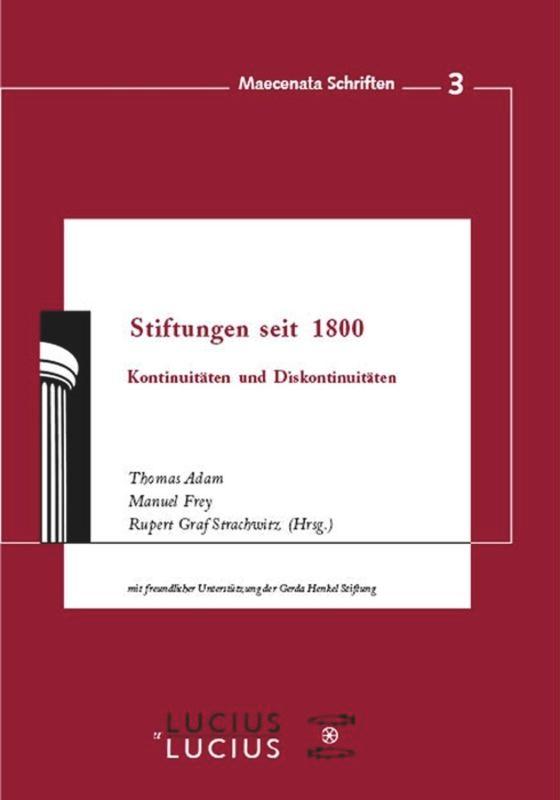 Vorderes Coverbild Stiftungen seit 1800