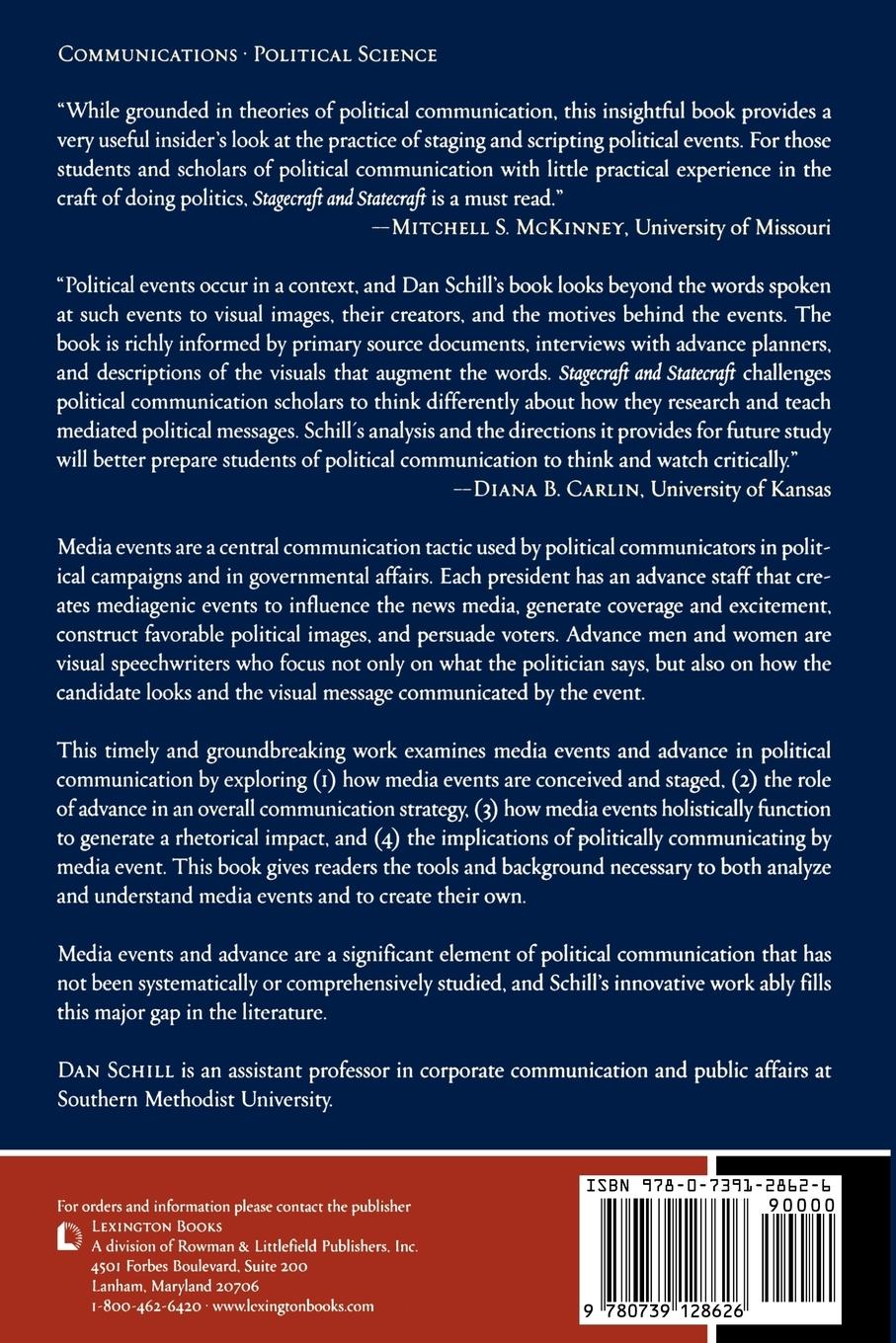 Rückseitencover Stagecraft and Statecraft