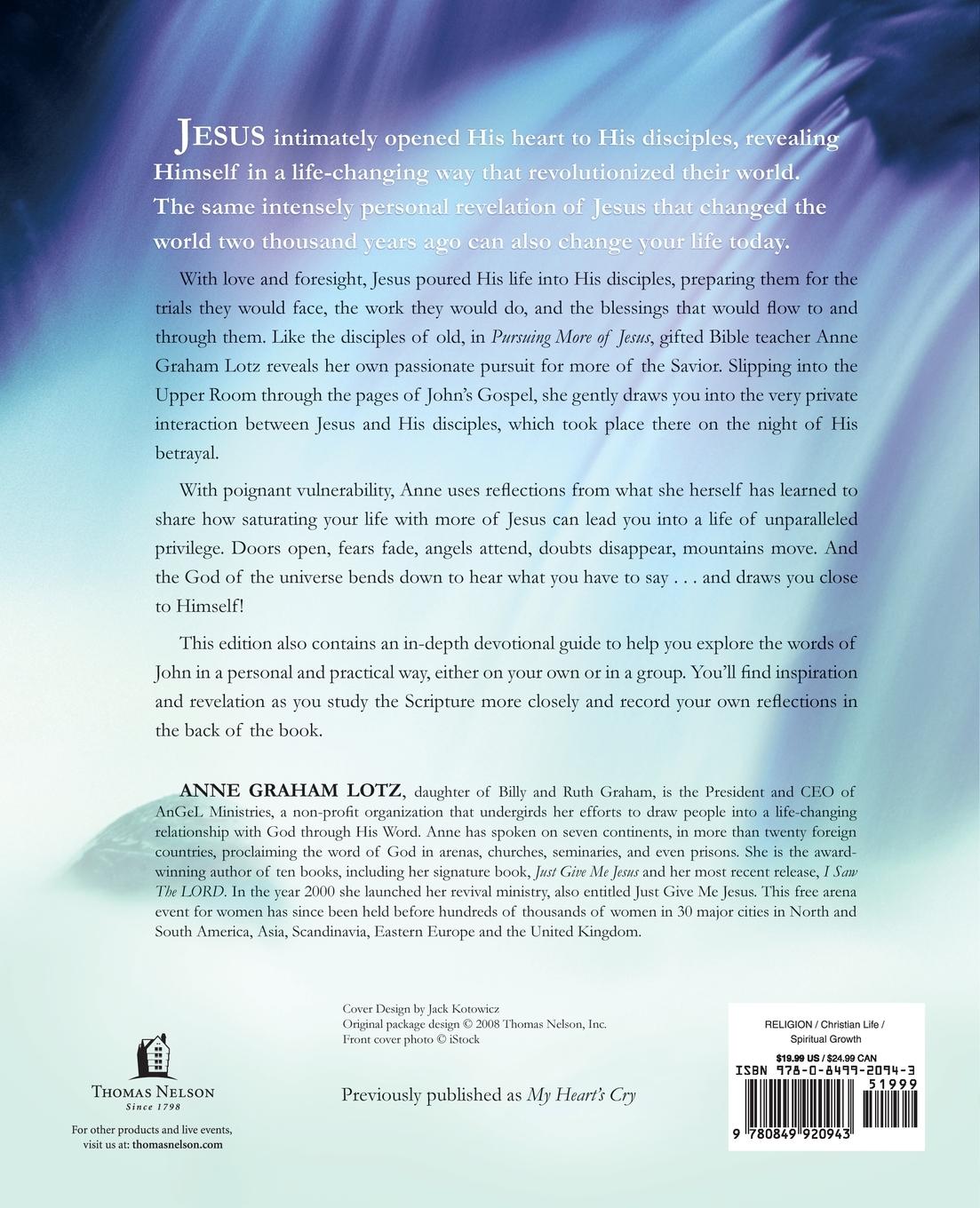 Rückseitencover The Pursuing More of Jesus