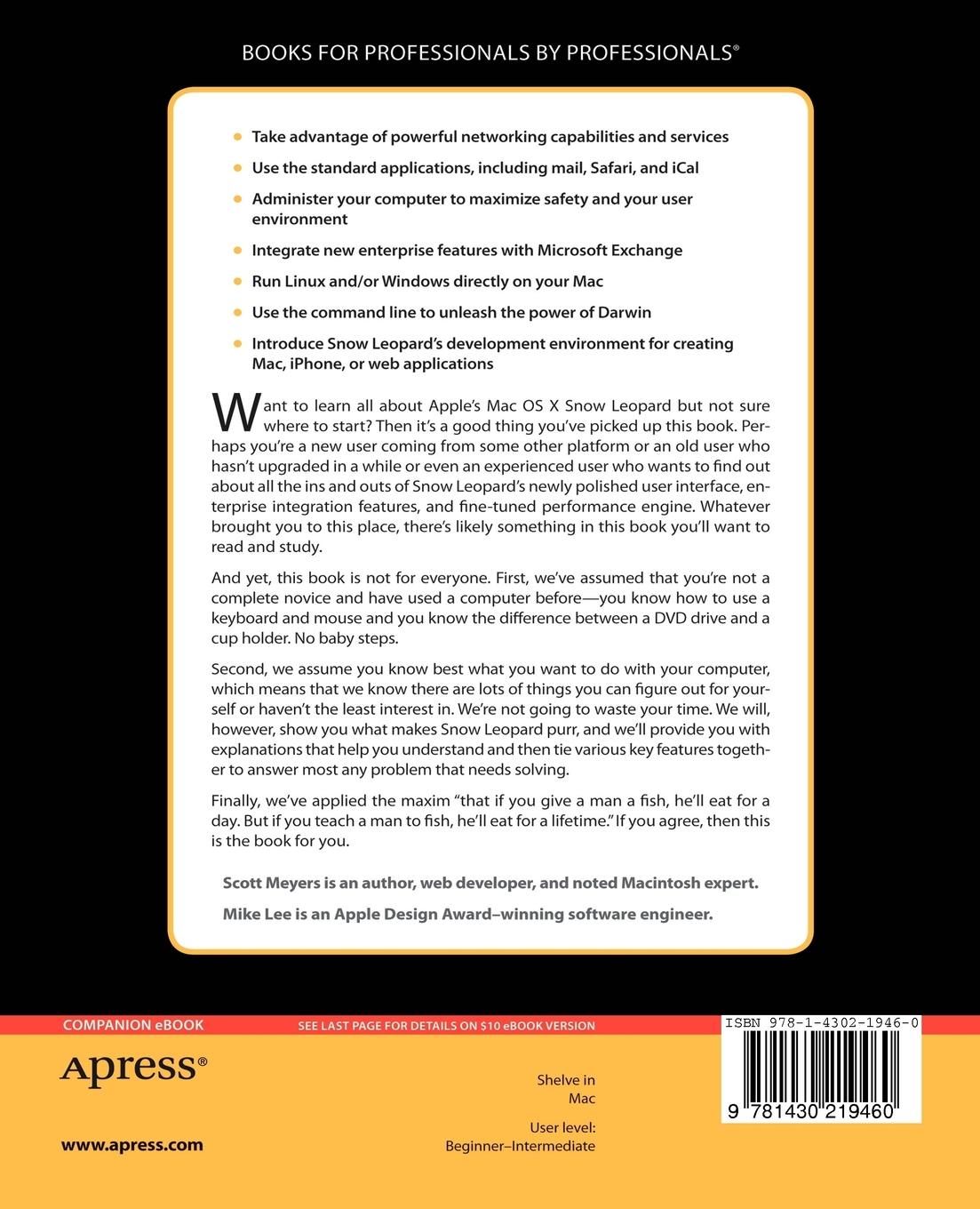 Rückseitencover Learn Mac OS X Snow Leopard